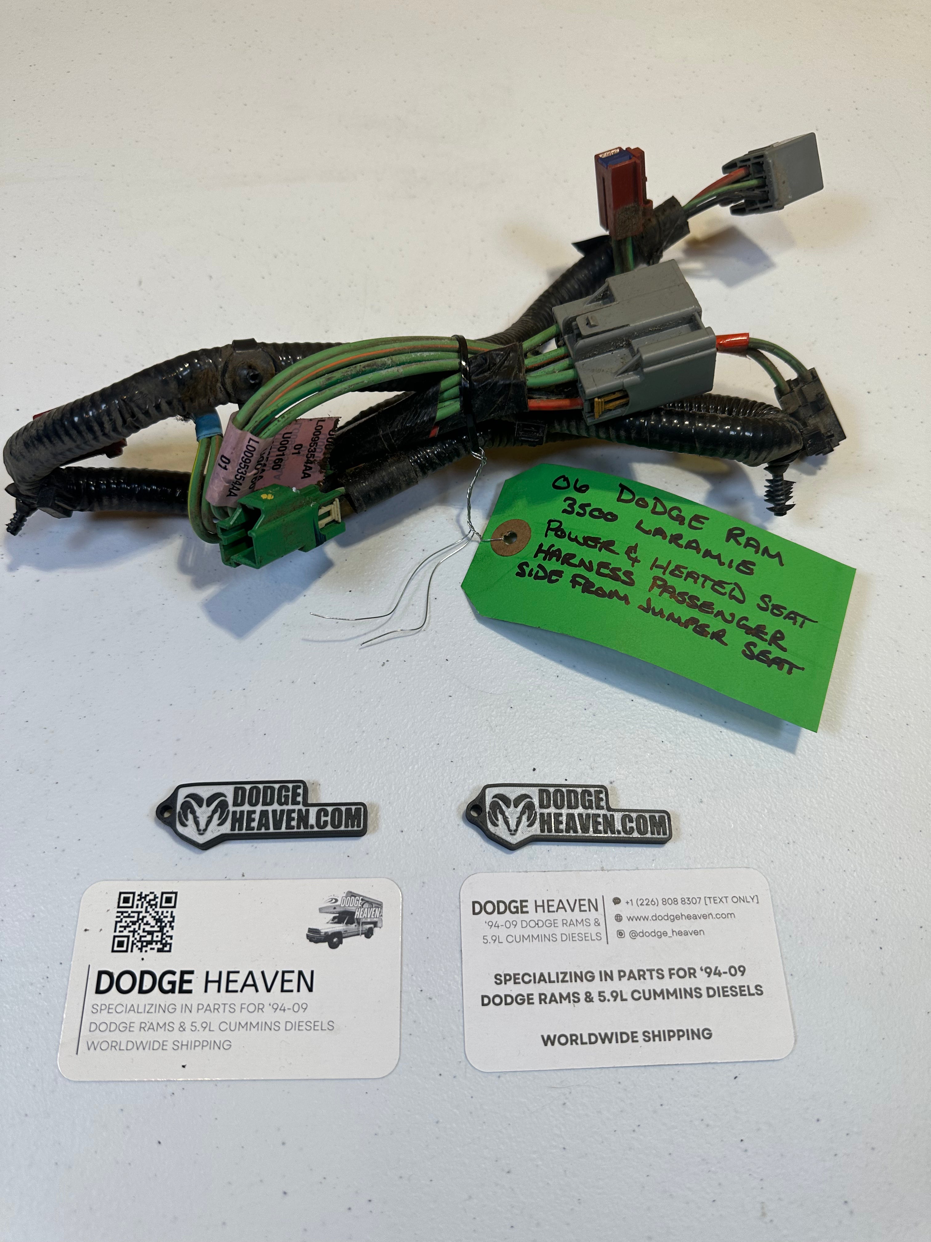 2006-2009 Dodge Ram Passenger-Side Seat Power Switch & Heated Seat Harness (OEM)