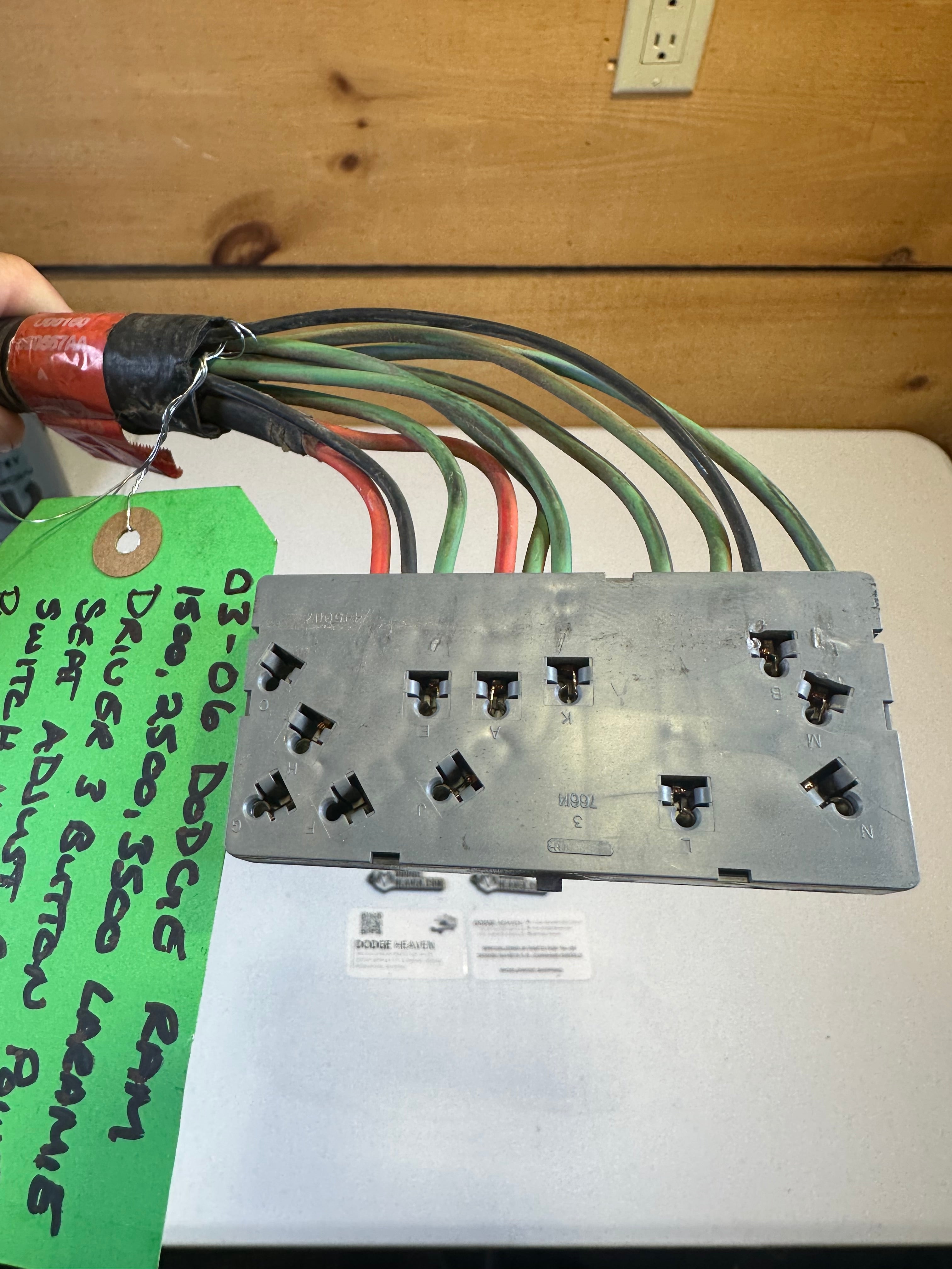 2003-2006 Dodge Ram Driver-Side 3 Button Power Seat Adjustment Wiring Harness (OEM)