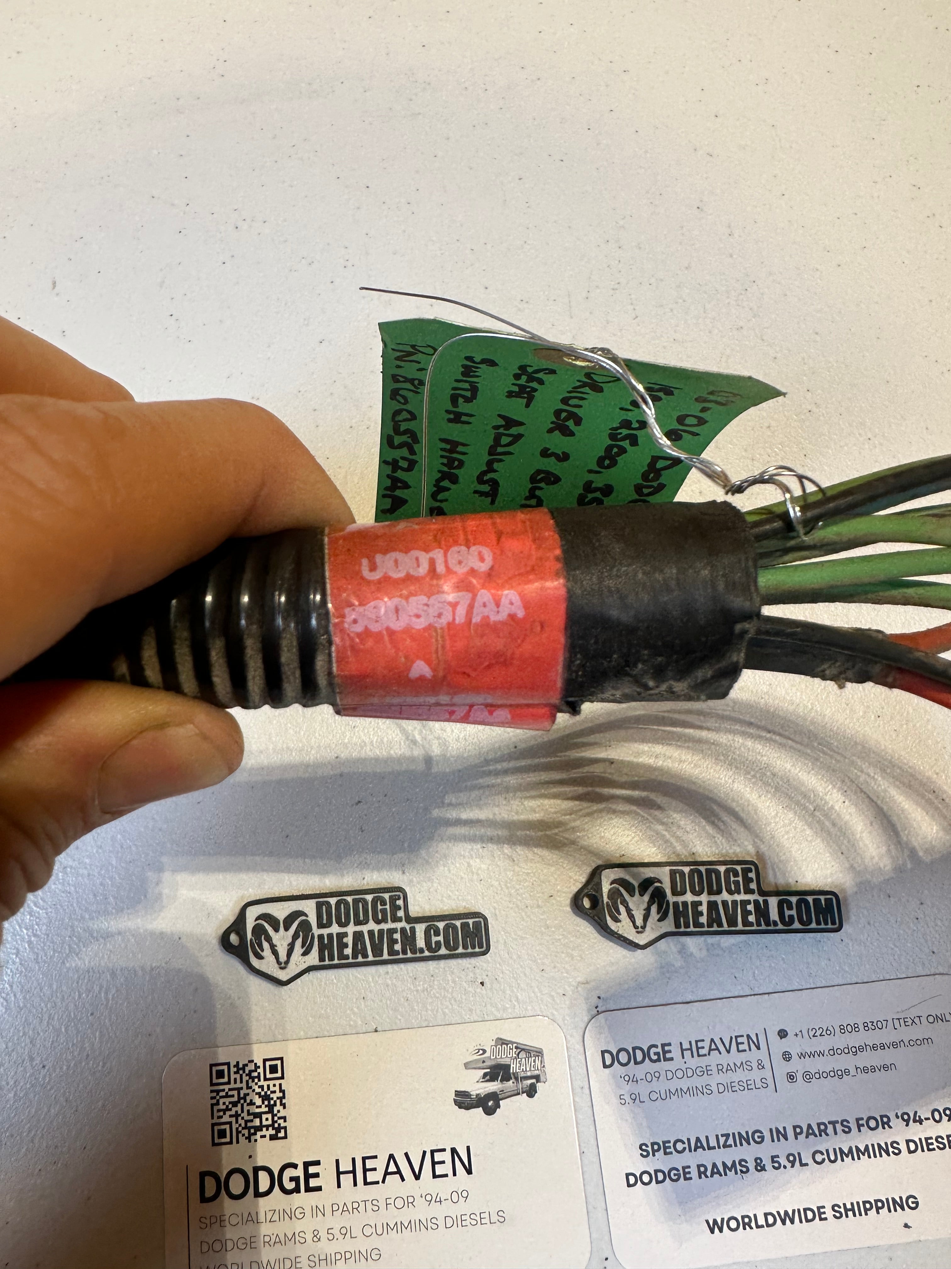 2003-2006 Dodge Ram Driver-Side 3 Button Power Seat Adjustment Wiring Harness (OEM)