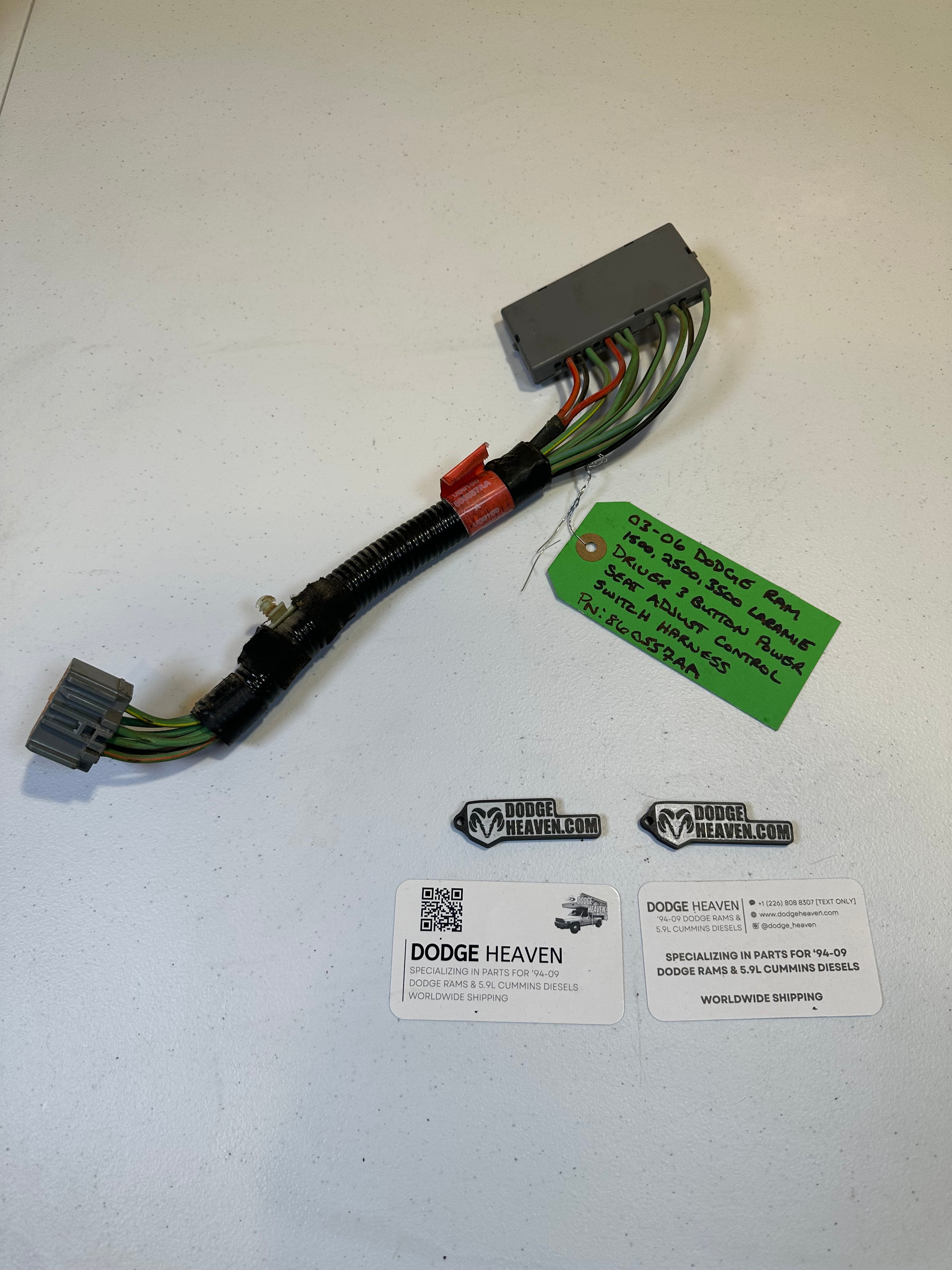 2003-2006 Dodge Ram Driver-Side 3 Button Power Seat Adjustment Wiring Harness (OEM)