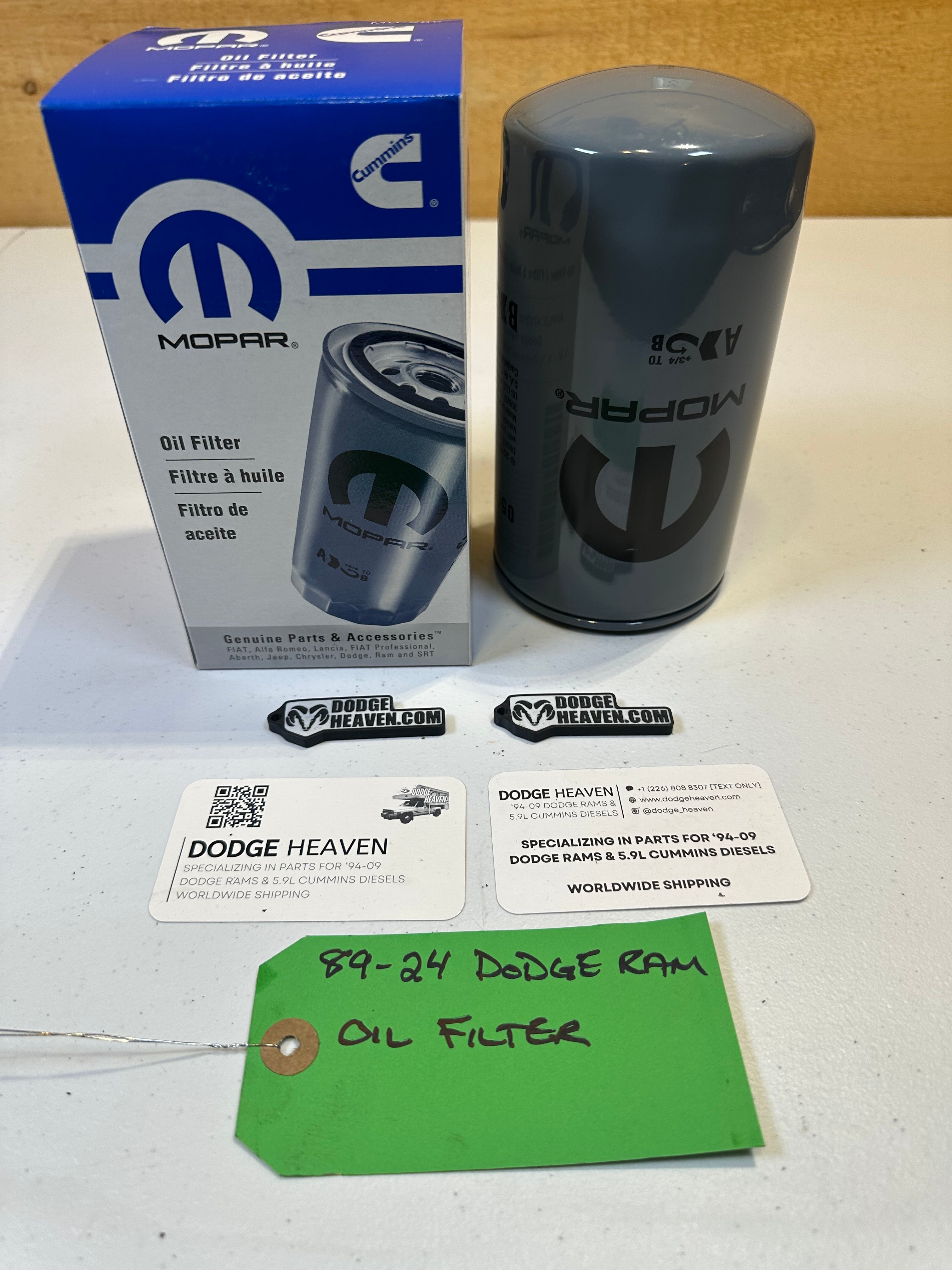 1989-2024 Dodge Ram Cummins 5.9L / 6.7L Cummins Engine Oil Filter (OEM)