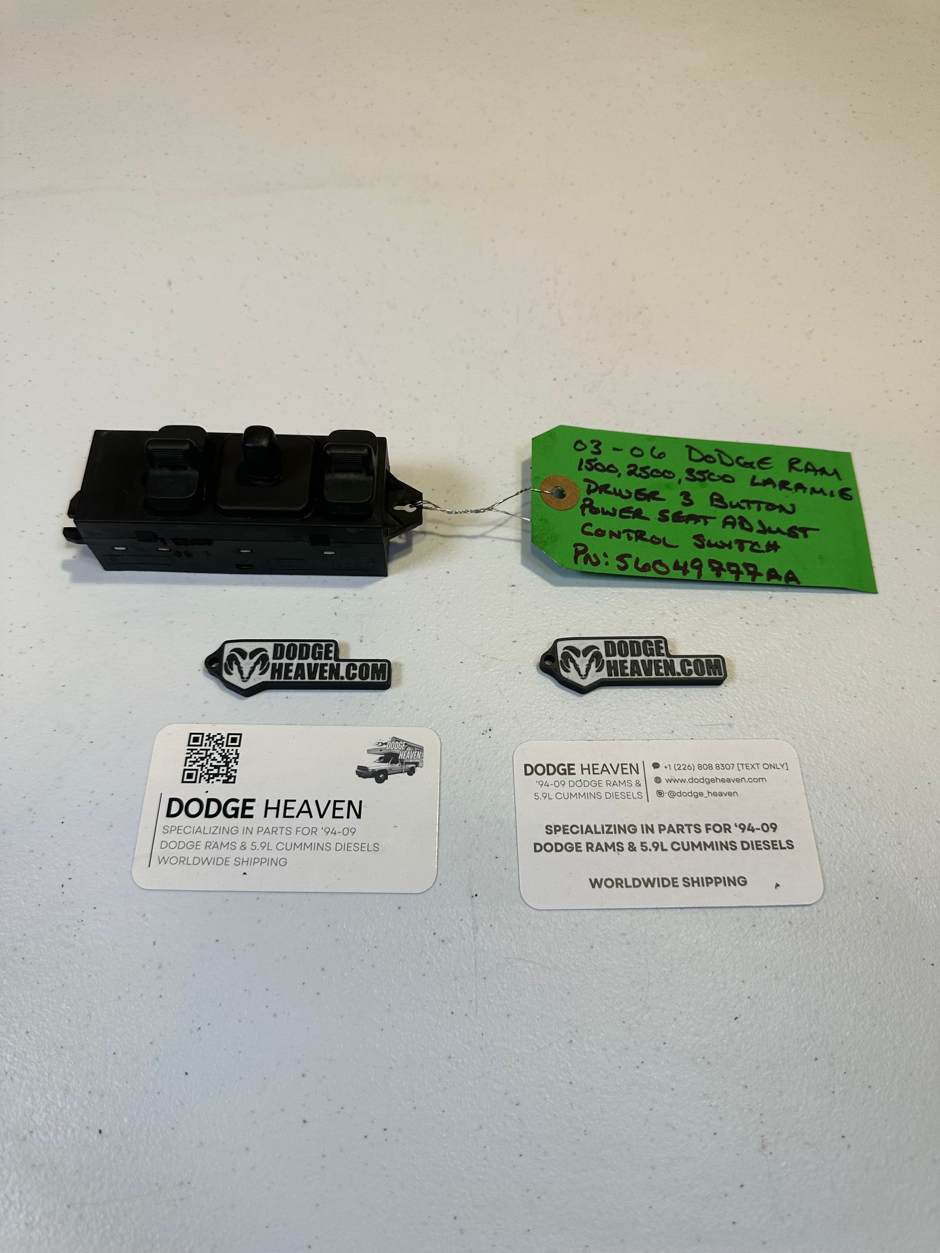 2002-2006 Dodge Ram Driver-Side 3 Button Power Seat Adjustment Switch (OEM)