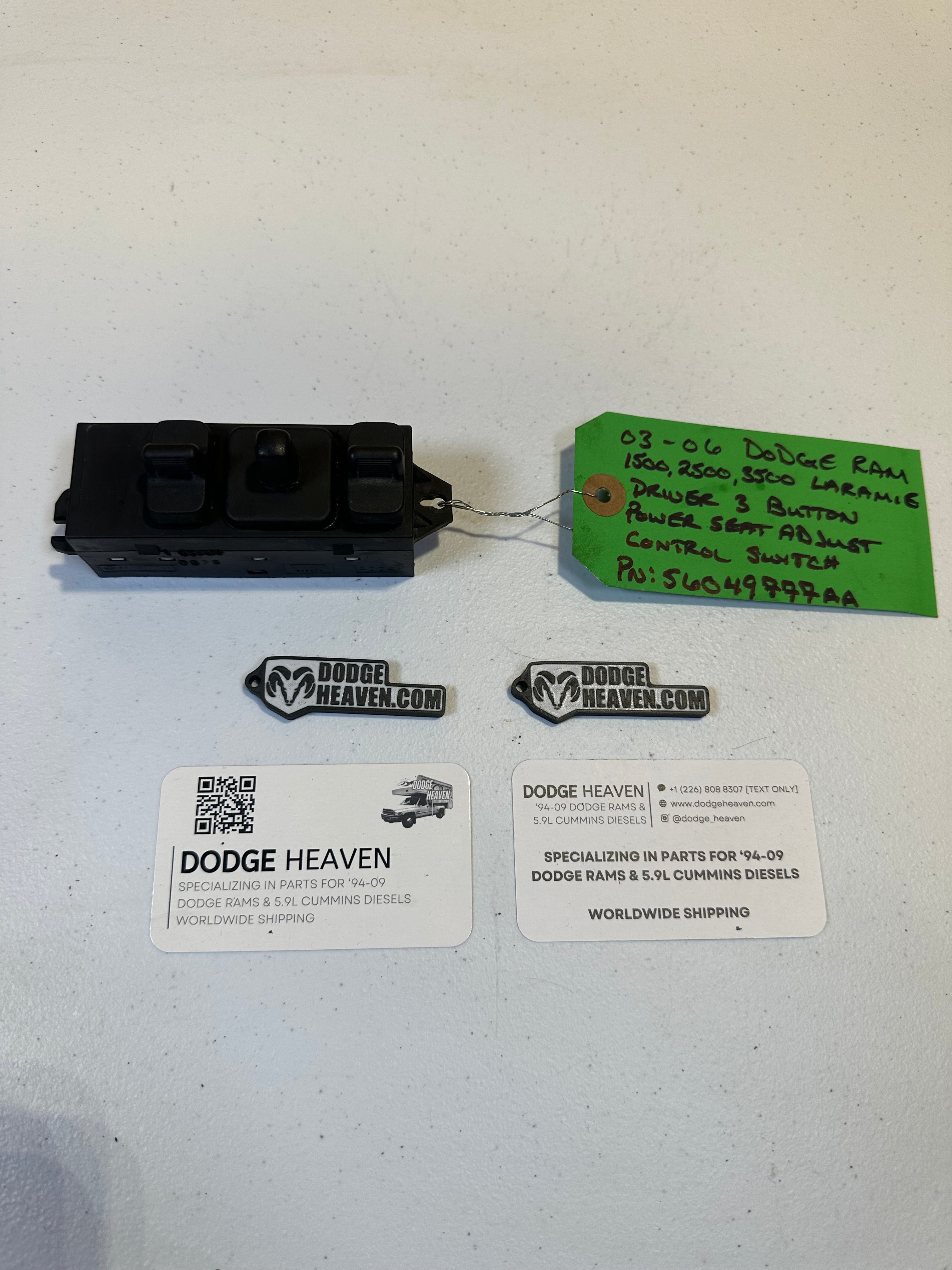 2002-2006 Dodge Ram Driver-Side 3 Button Power Seat Adjustment Switch (OEM)