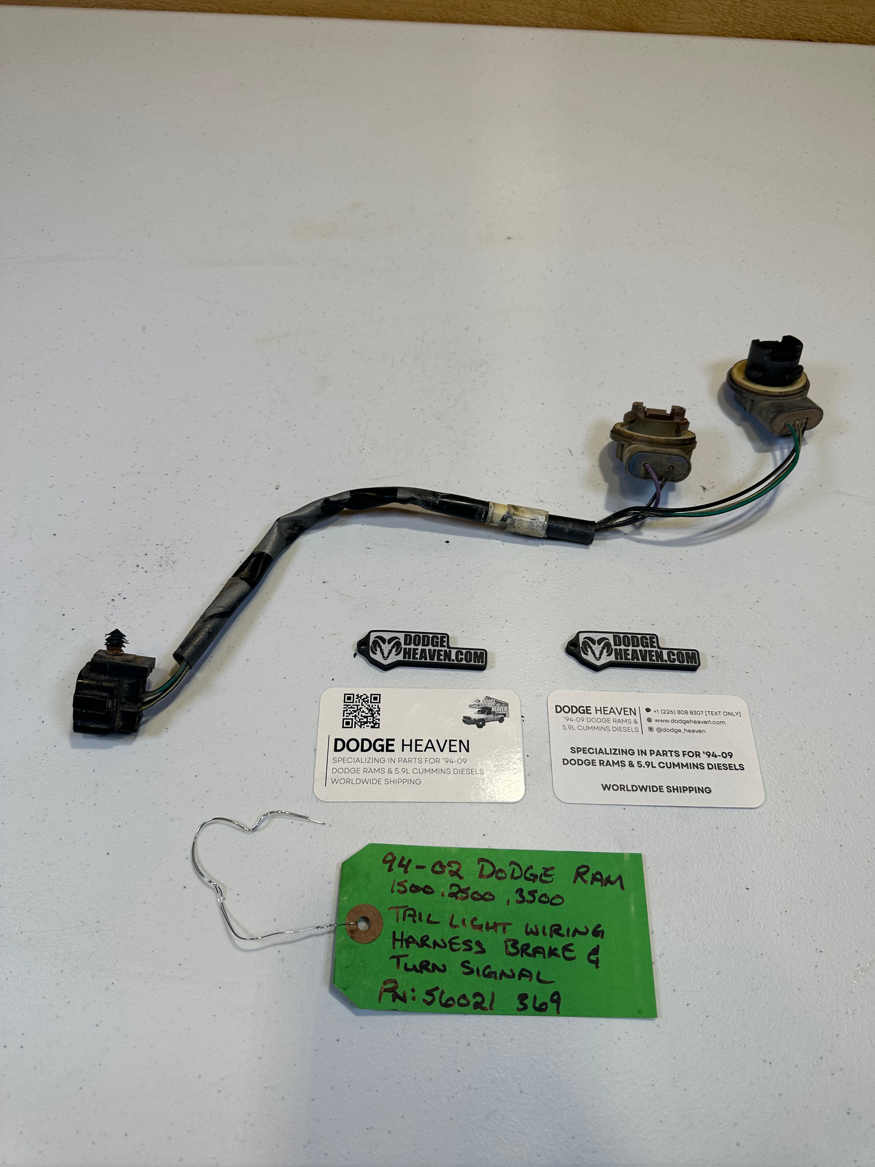 1994-2002 Dodge Ram 1500 2500 3500 Rear Tail Light Wiring Harness (OEM)