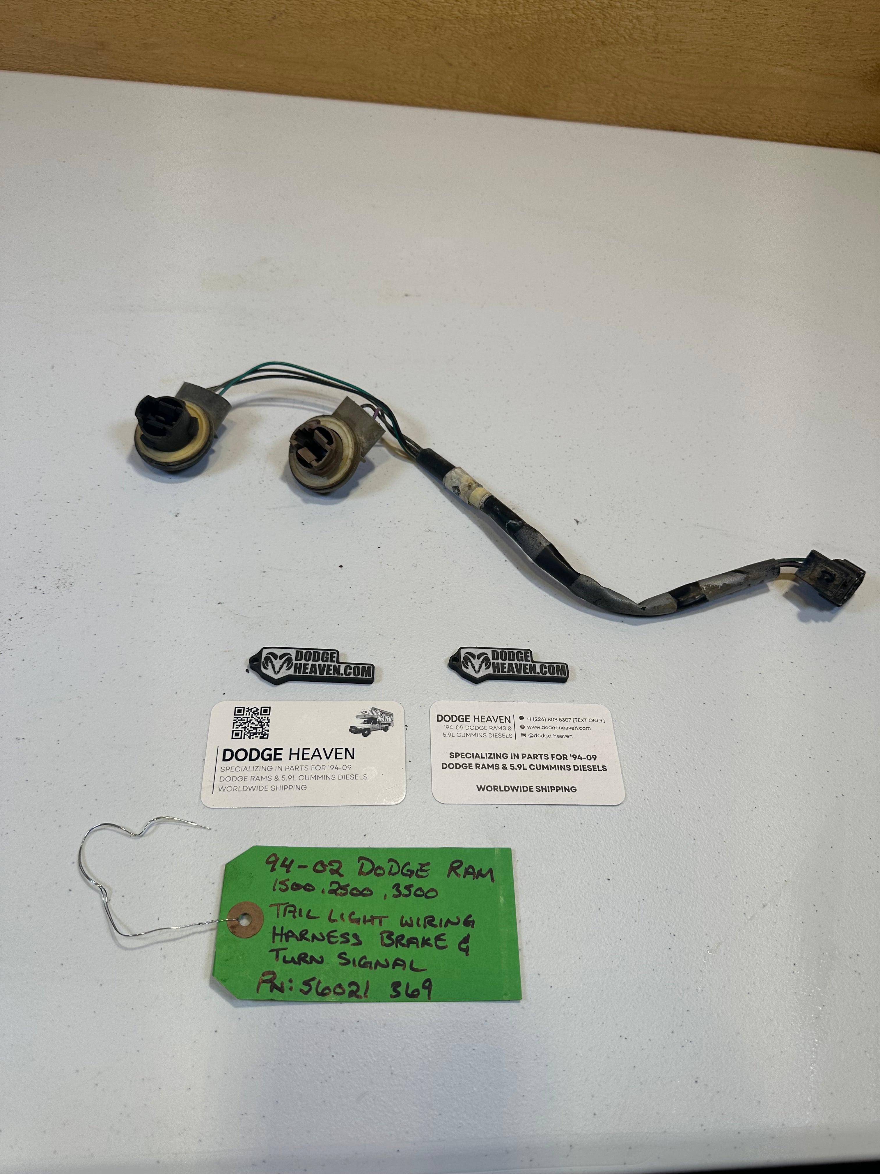 1994-2002 Dodge Ram 1500 2500 3500 Rear Tail Light Wiring Harness (OEM)