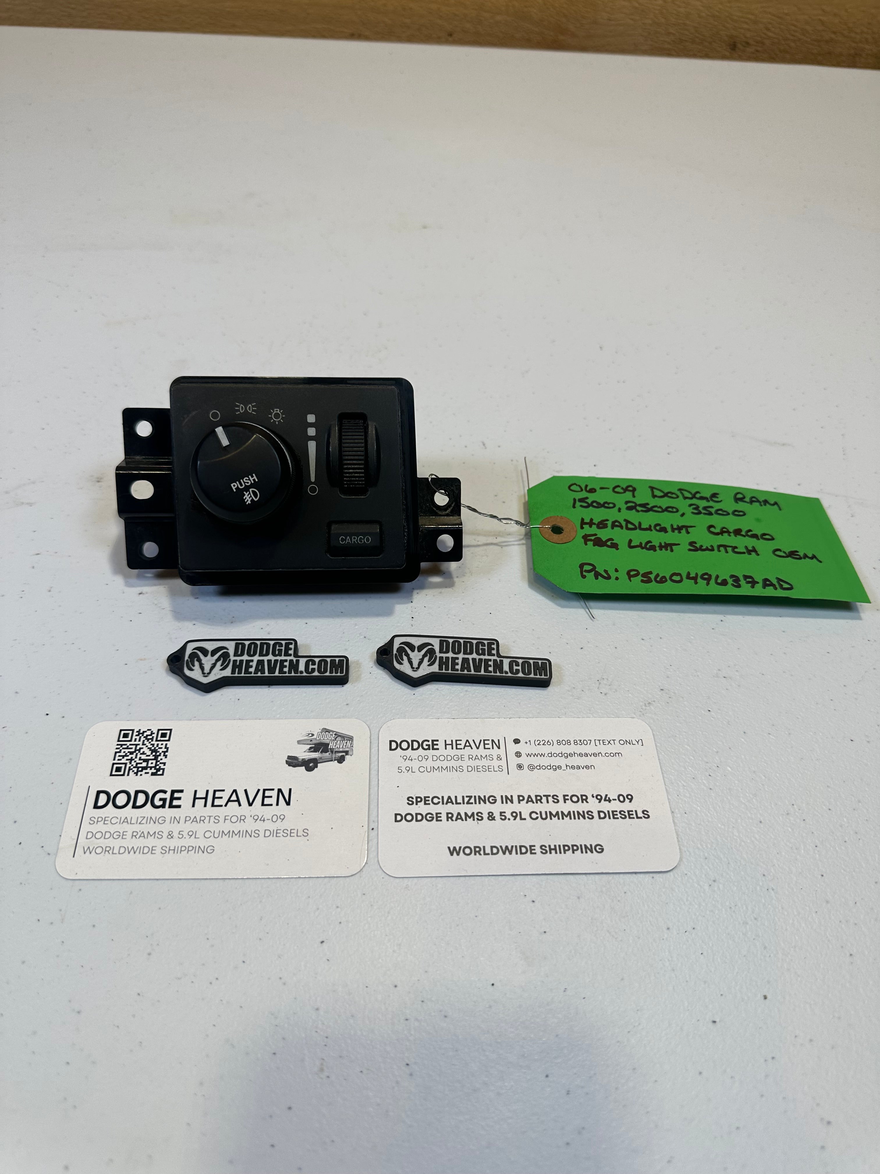 2006-2009 Dodge Ram 1500 2500 3500 Head Light Cargo Fog Light Switch (OEM)