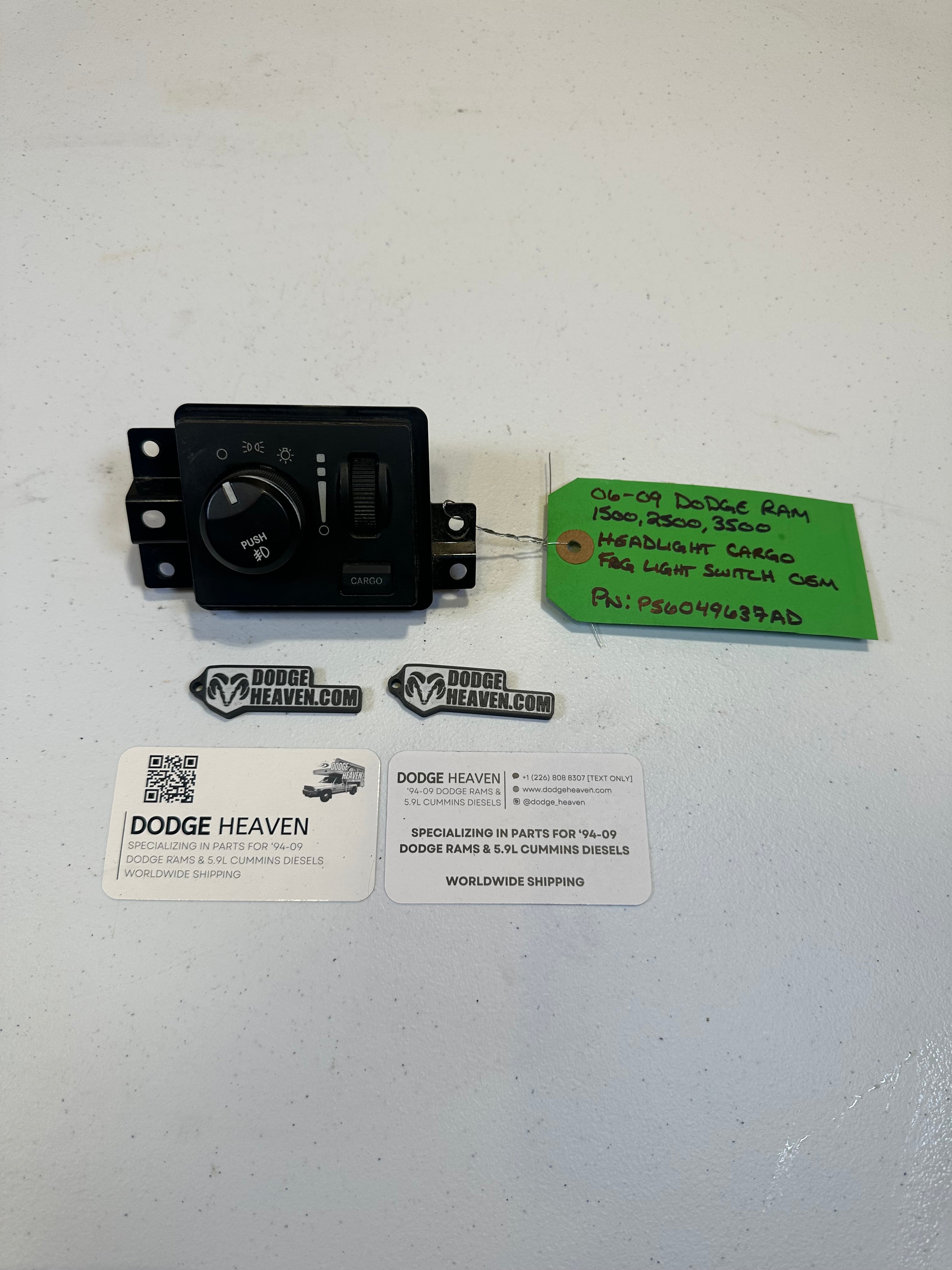 2006-2009 Dodge Ram 1500 2500 3500 Head Light Cargo Fog Light Switch (OEM)