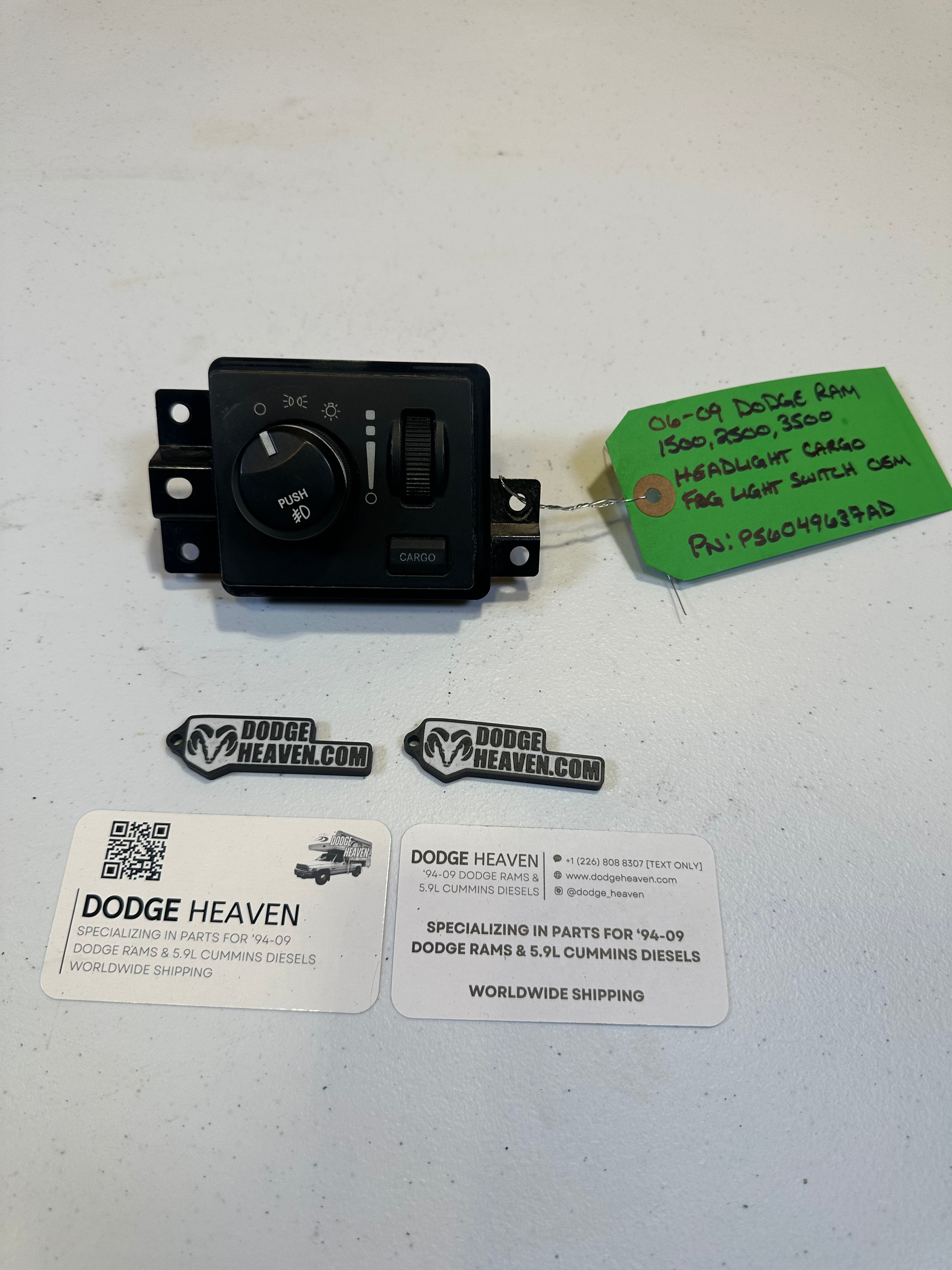 2006-2009 Dodge Ram 1500 2500 3500 Head Light Cargo Fog Light Switch (OEM)