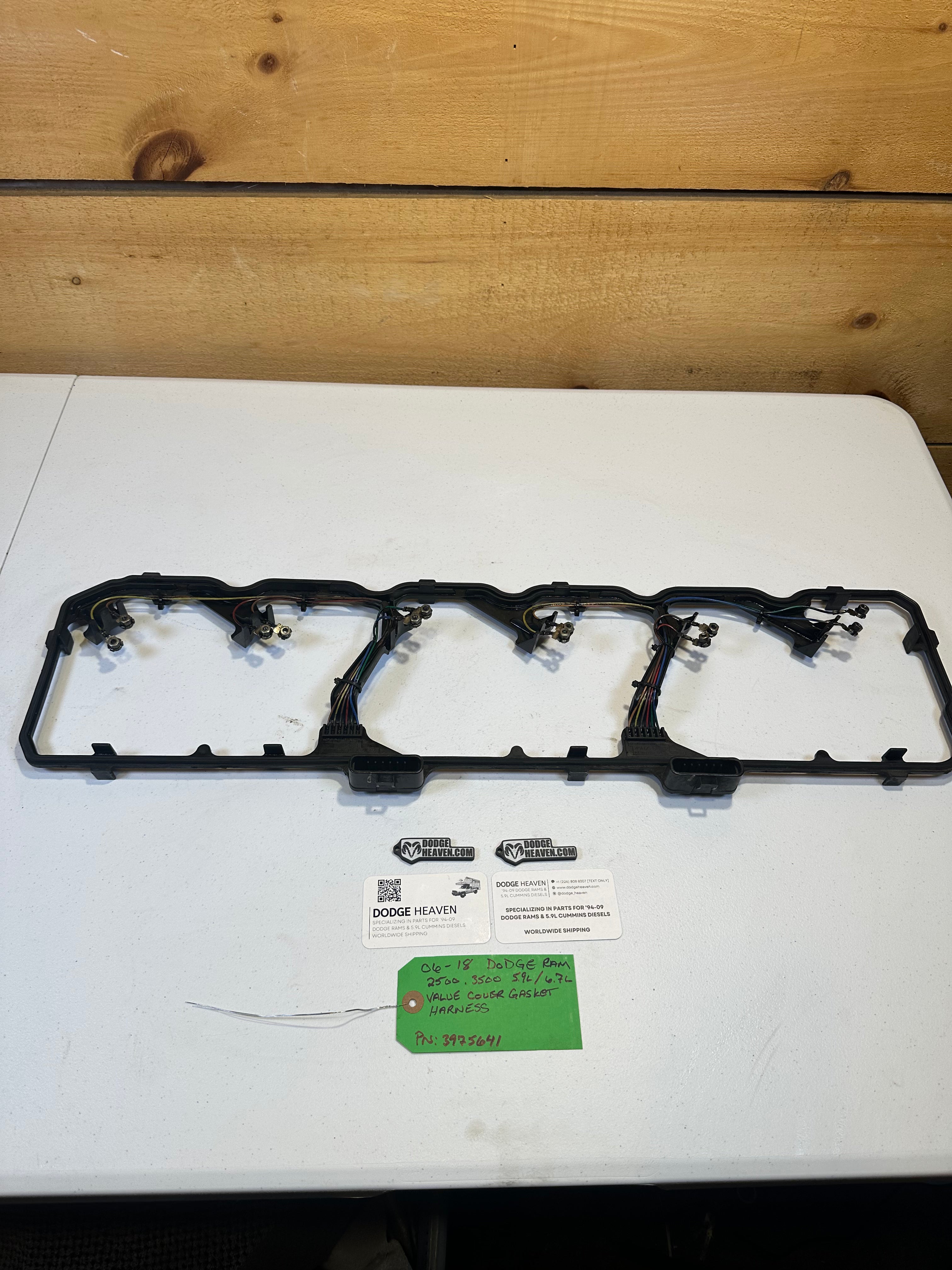 2006-2018 Dodge Ram 5.9L 6.7L Cummins Valve Cover Injector Wiring Harness Gasket (OEM)