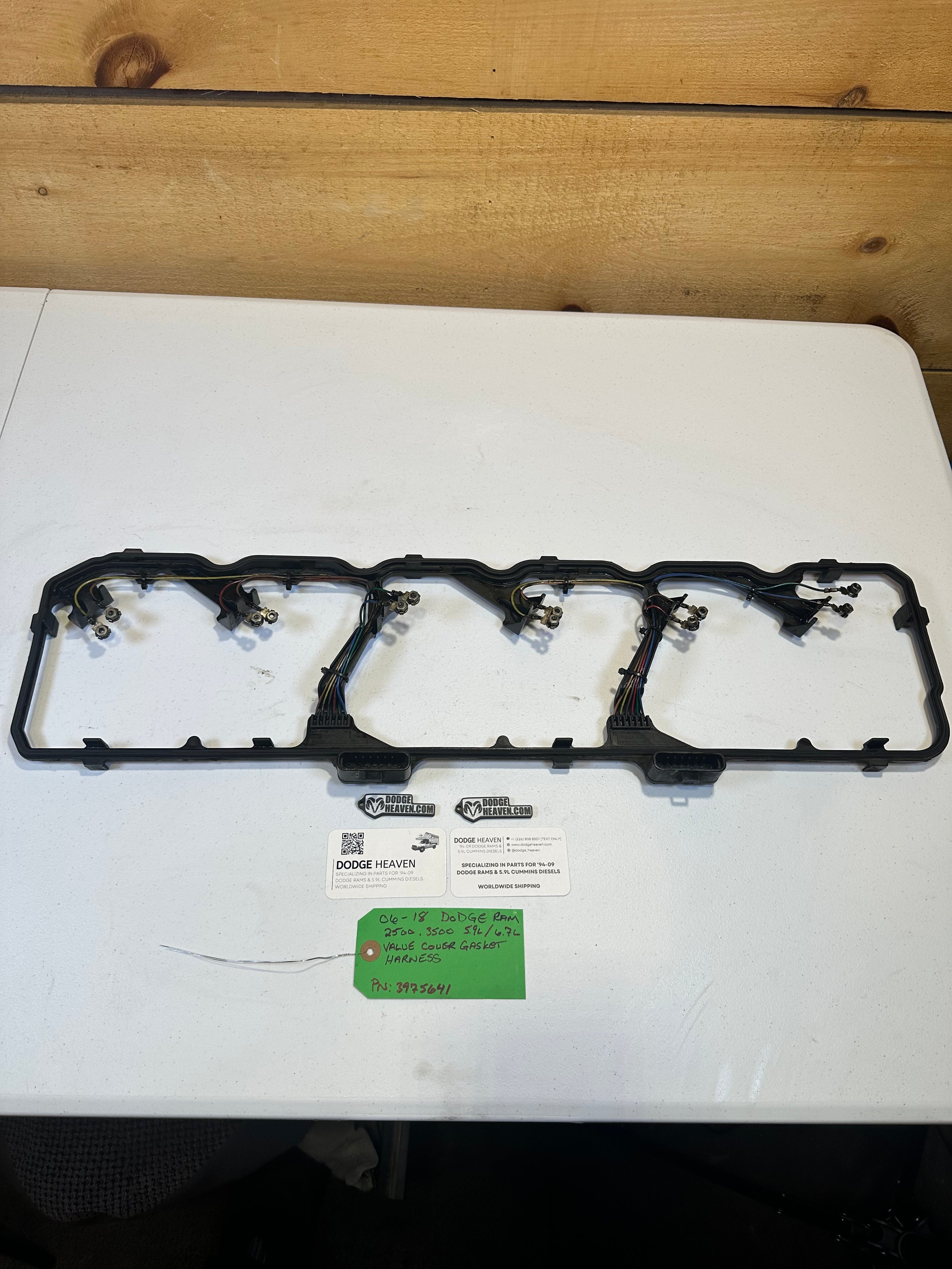2006-2018 Dodge Ram 5.9L 6.7L Cummins Valve Cover Injector Wiring Harness Gasket (OEM)