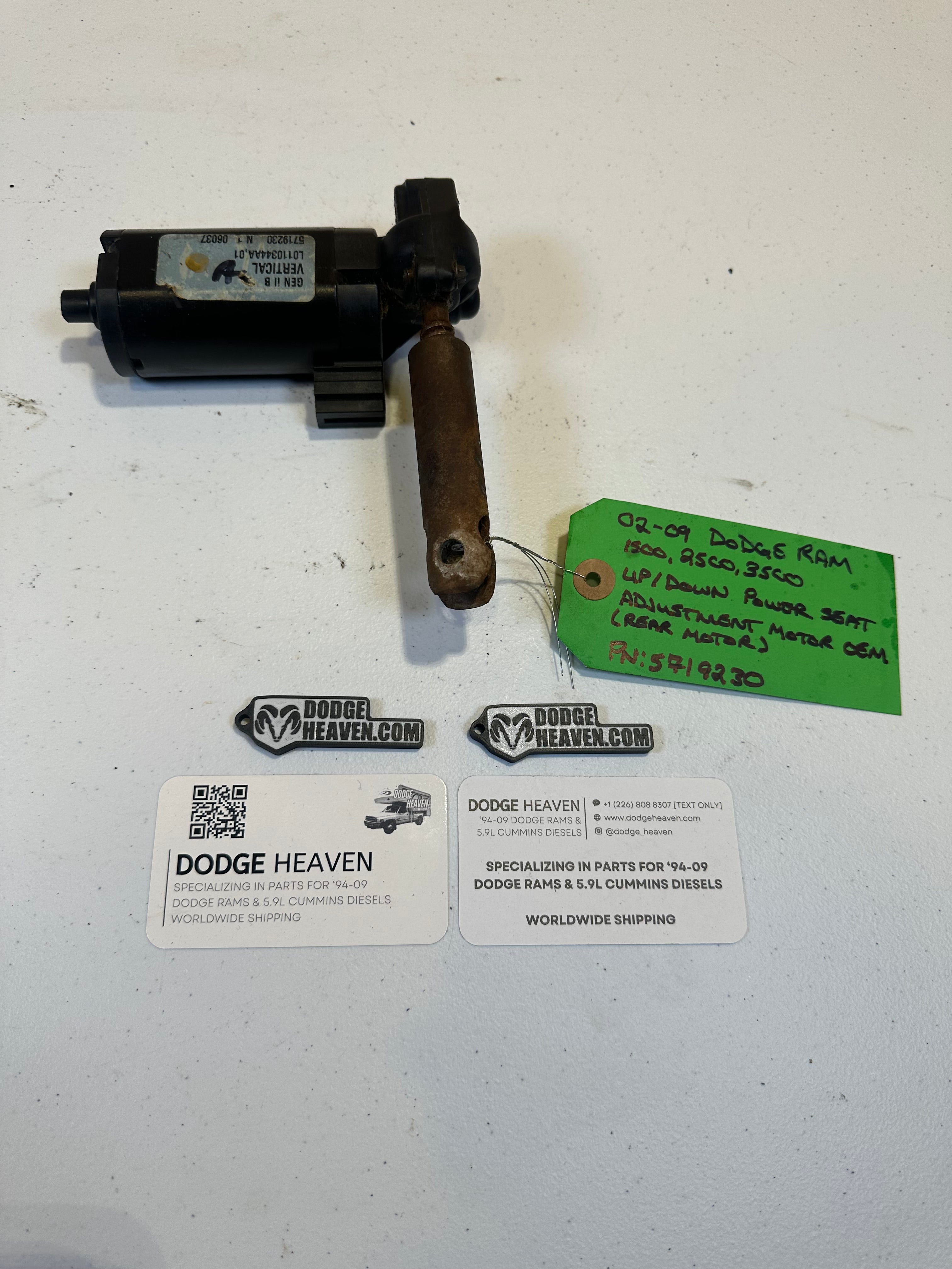 2002-2009 Dodge Ram Up/Down Power Seat Motor  Vertical (Rear Motor) (OEM)