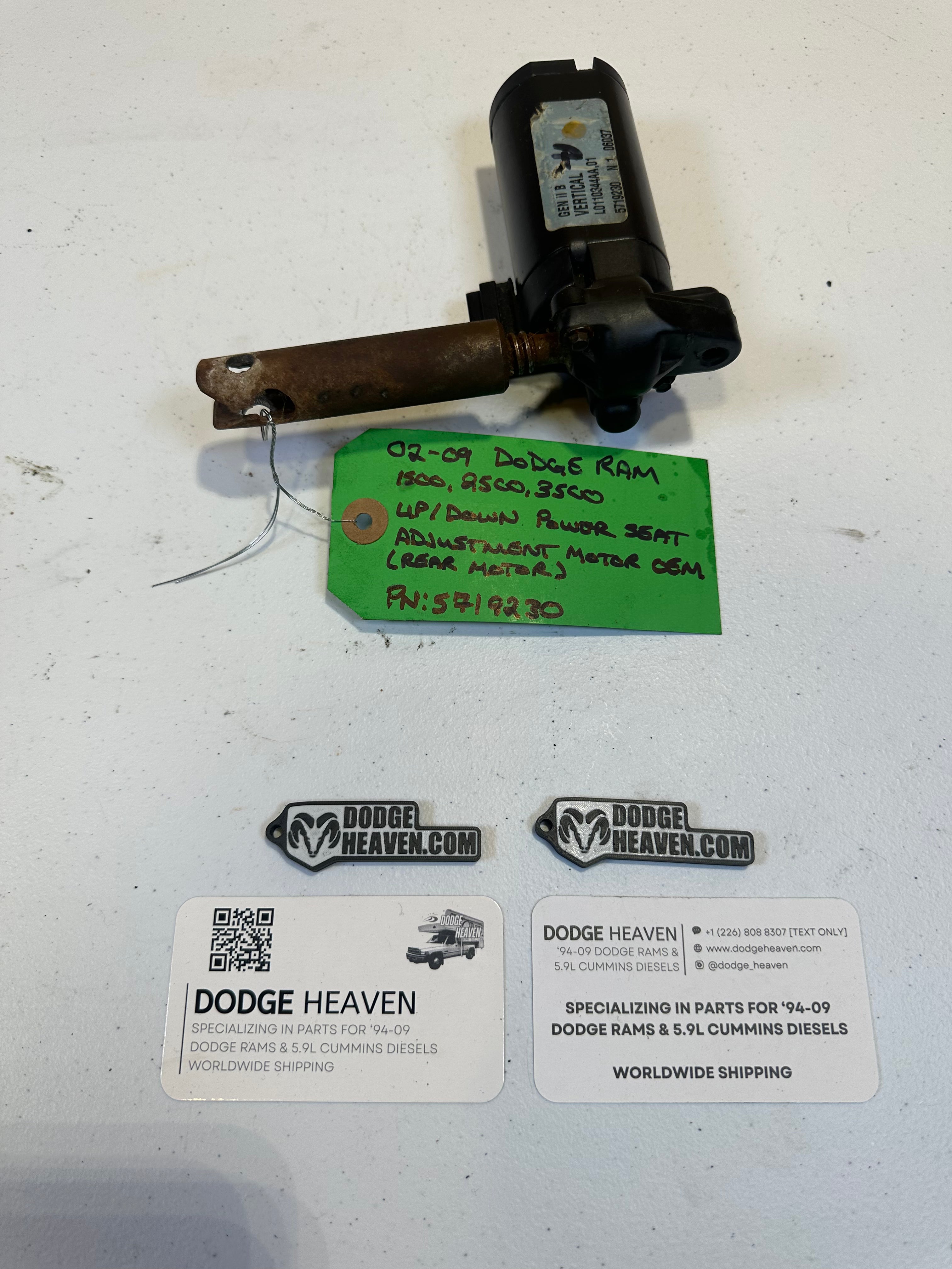 2002-2009 Dodge Ram Up/Down Power Seat Motor  Vertical (Rear Motor) (OEM)