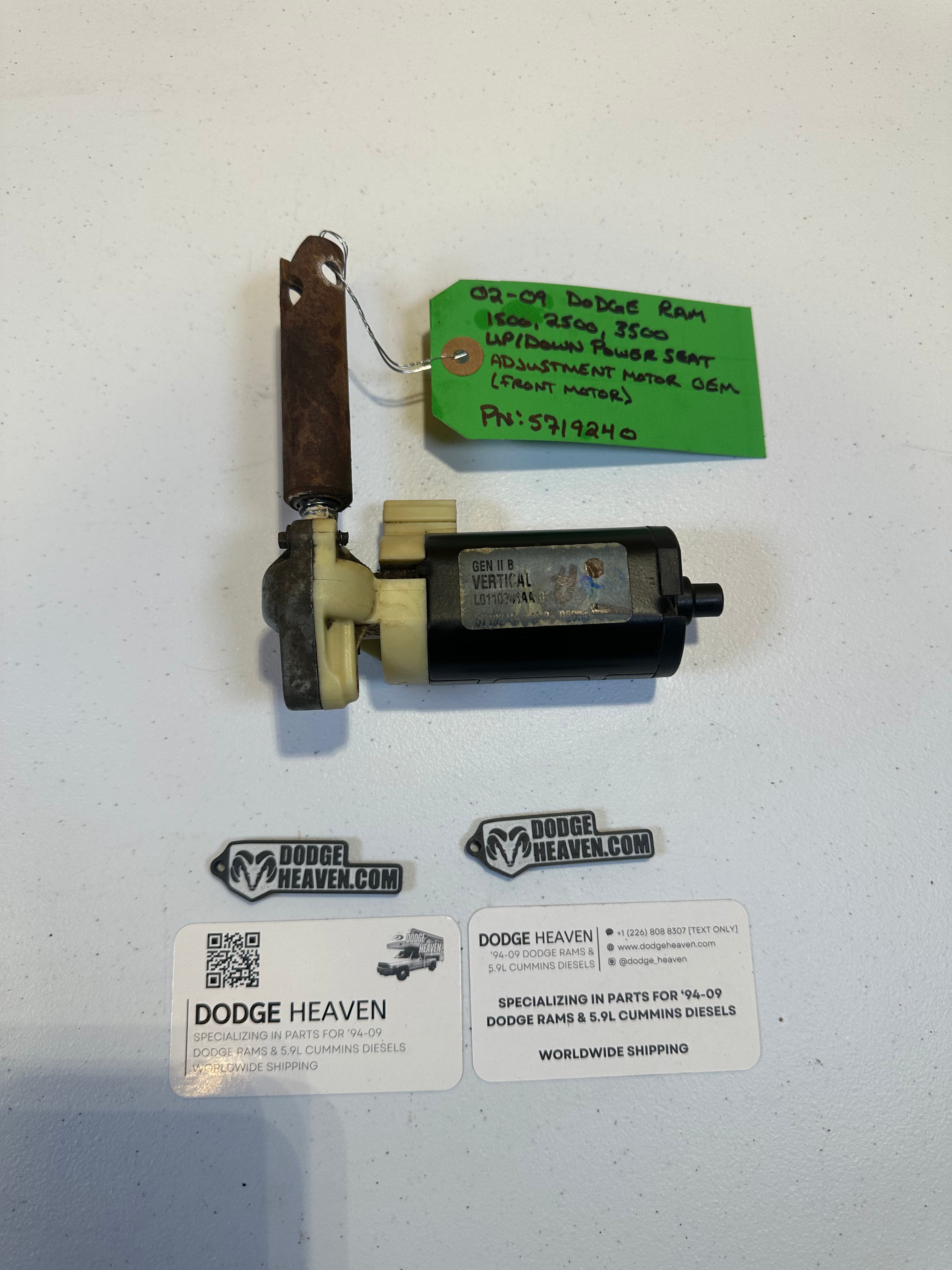 2002-2009 Dodge Ram Up/Down Power Seat Motor  Vertical (Front Motor) (OEM)