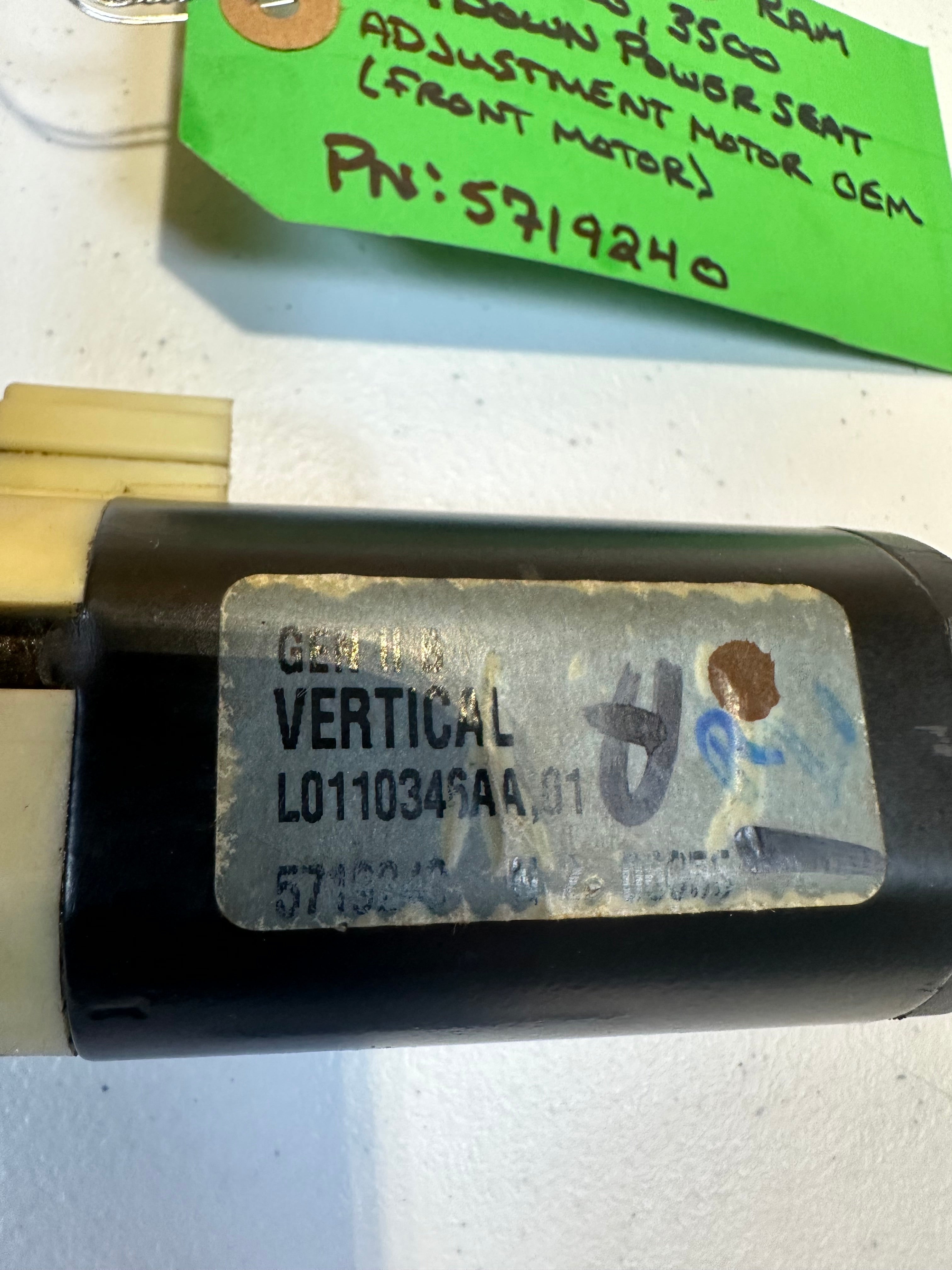 2002-2009 Dodge Ram Up/Down Power Seat Motor  Vertical (Front Motor) (OEM)