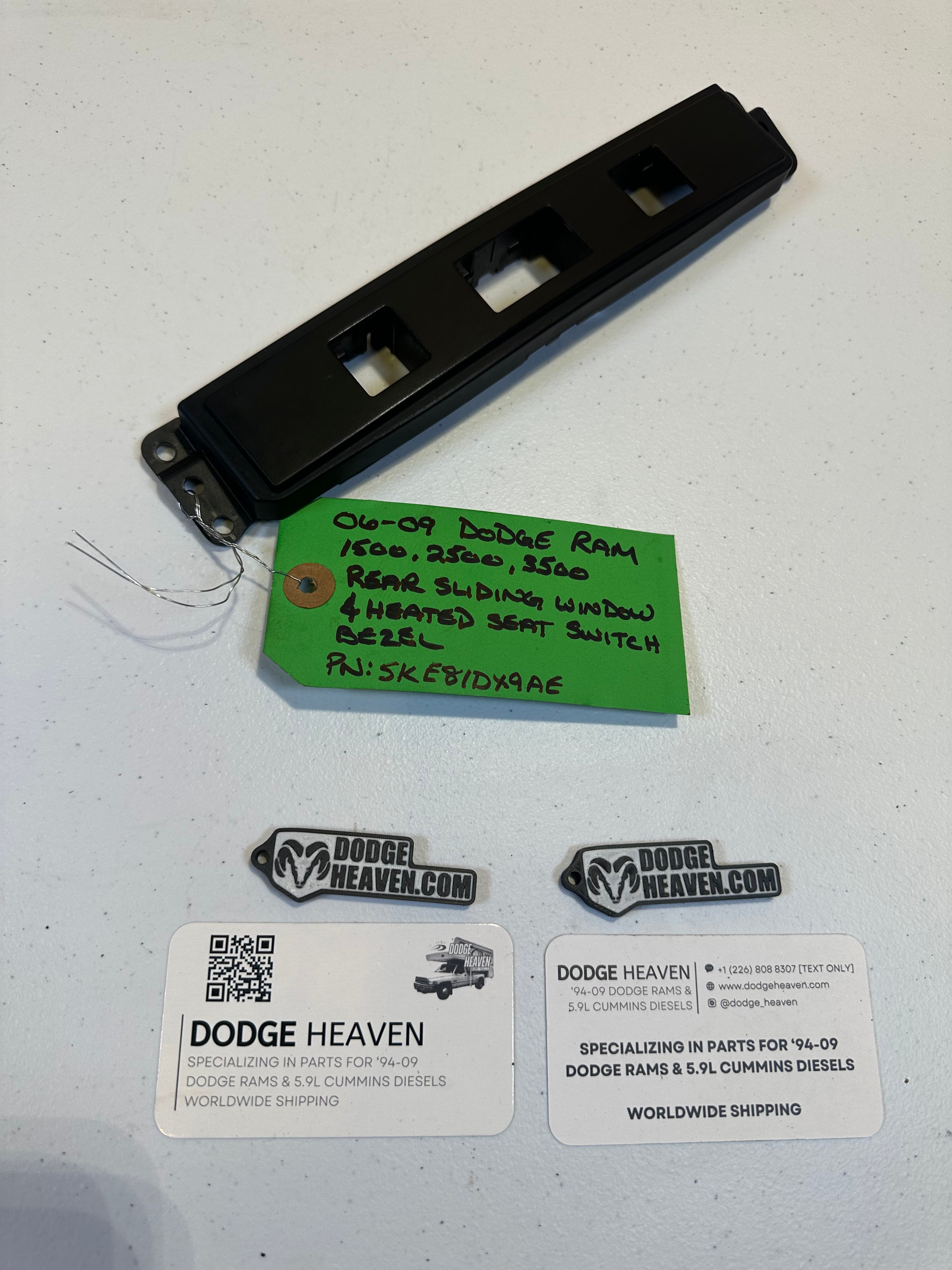 2006-2009 Dodge Ram Rear sliding Window & Heated Seat Switch Bezel (OEM)