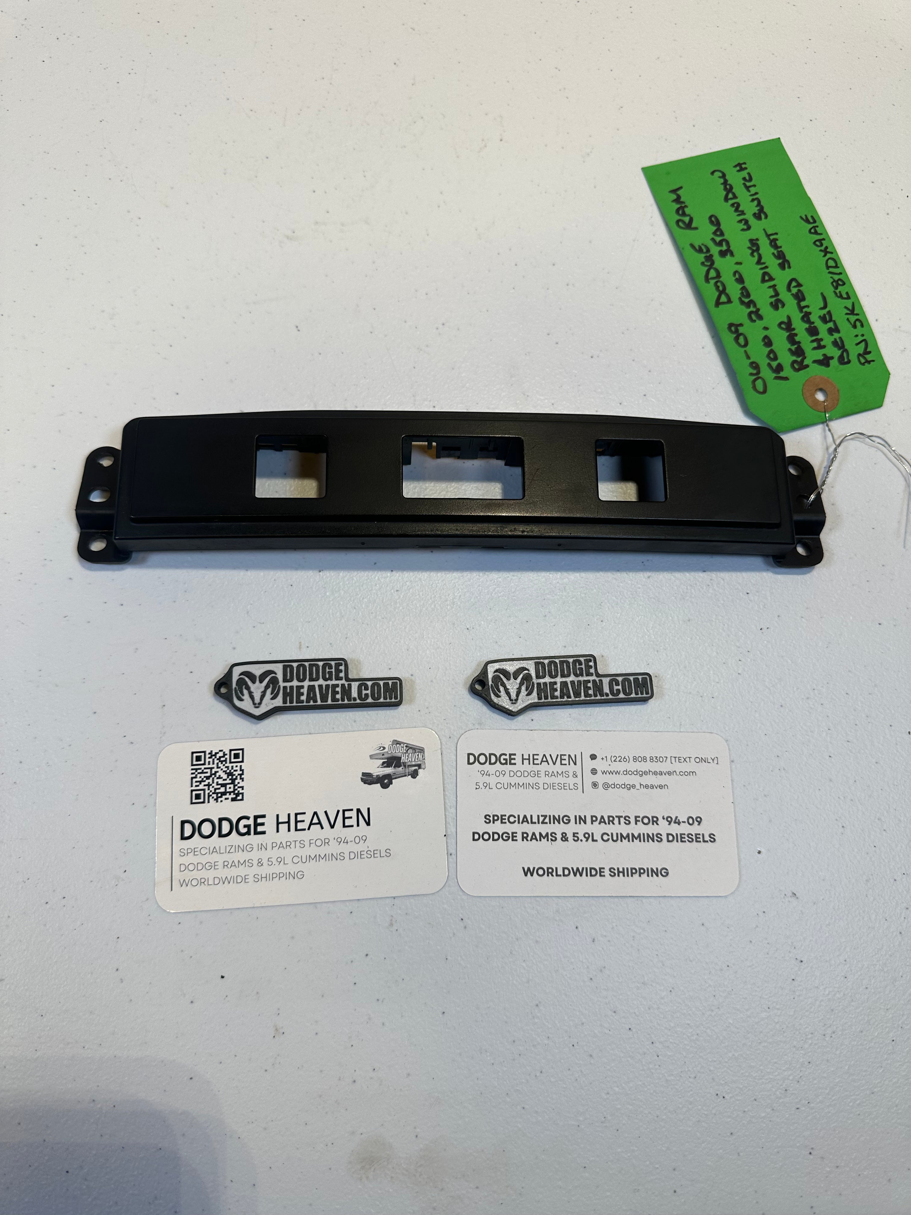2006-2009 Dodge Ram Rear sliding Window & Heated Seat Switch Bezel (OEM)