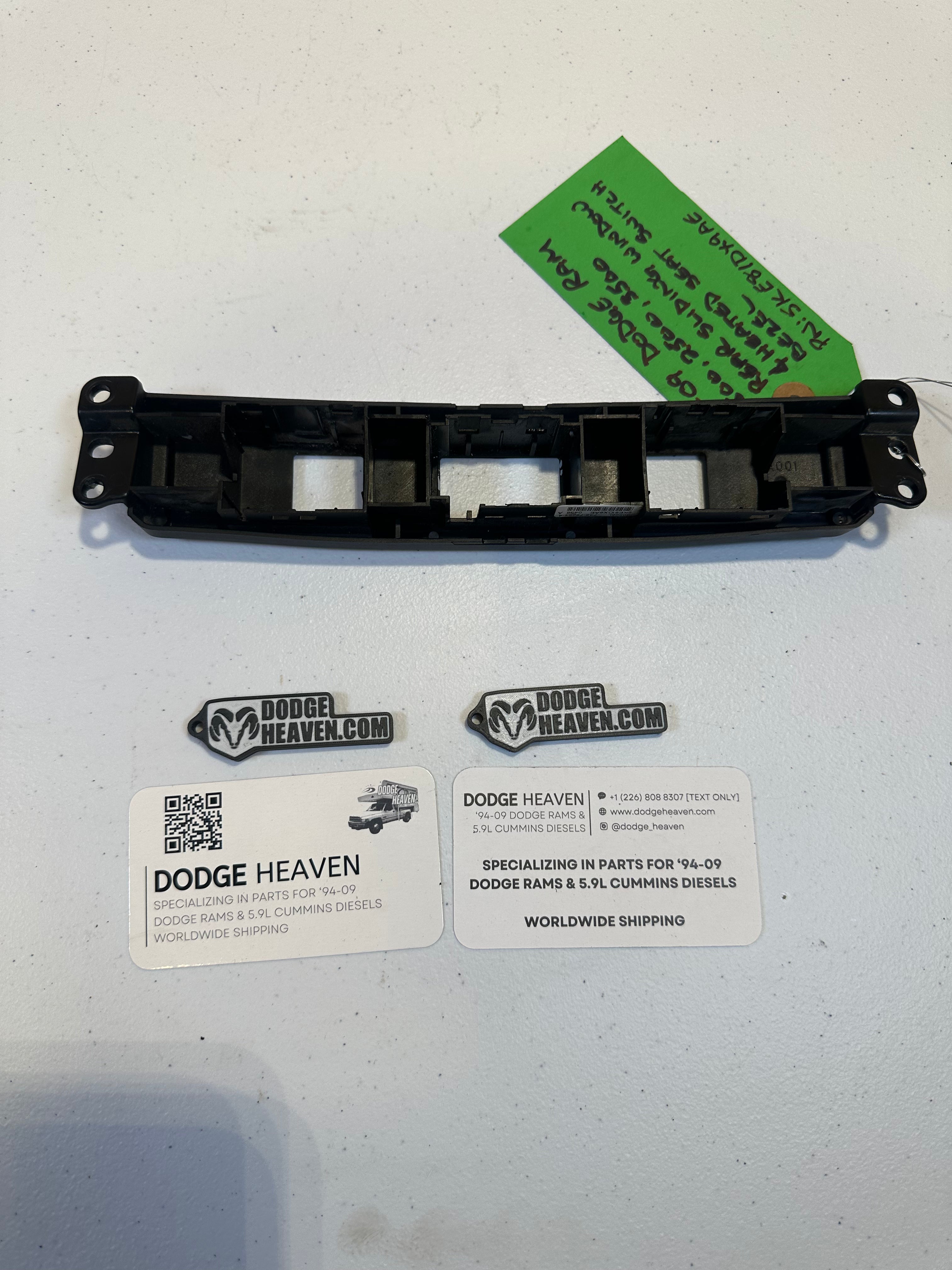 2006-2009 Dodge Ram Rear sliding Window & Heated Seat Switch Bezel (OEM)