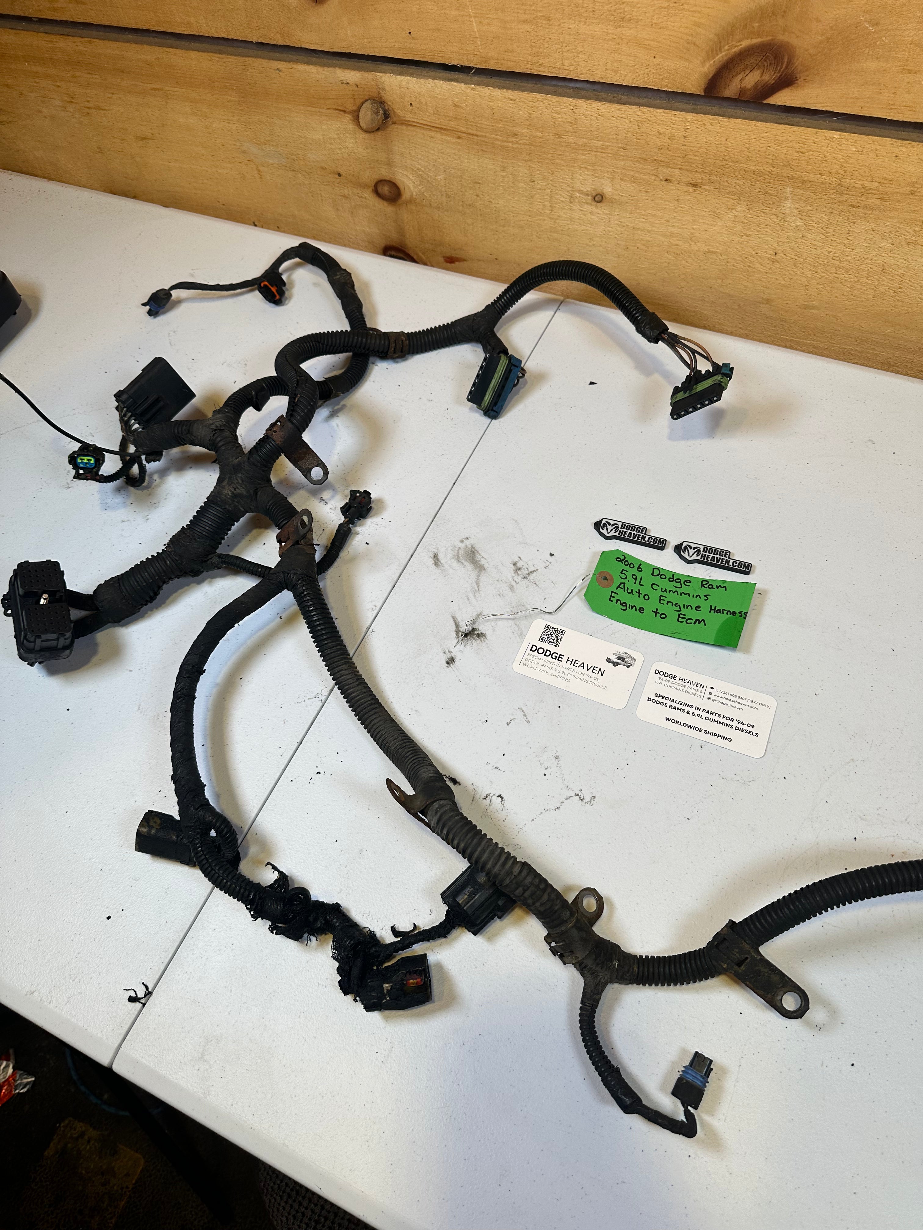 2006-2006 Dodge Ram 2500 3500 5.9L Cummins Auto Engine to ECM Wiring Harness (OEM)