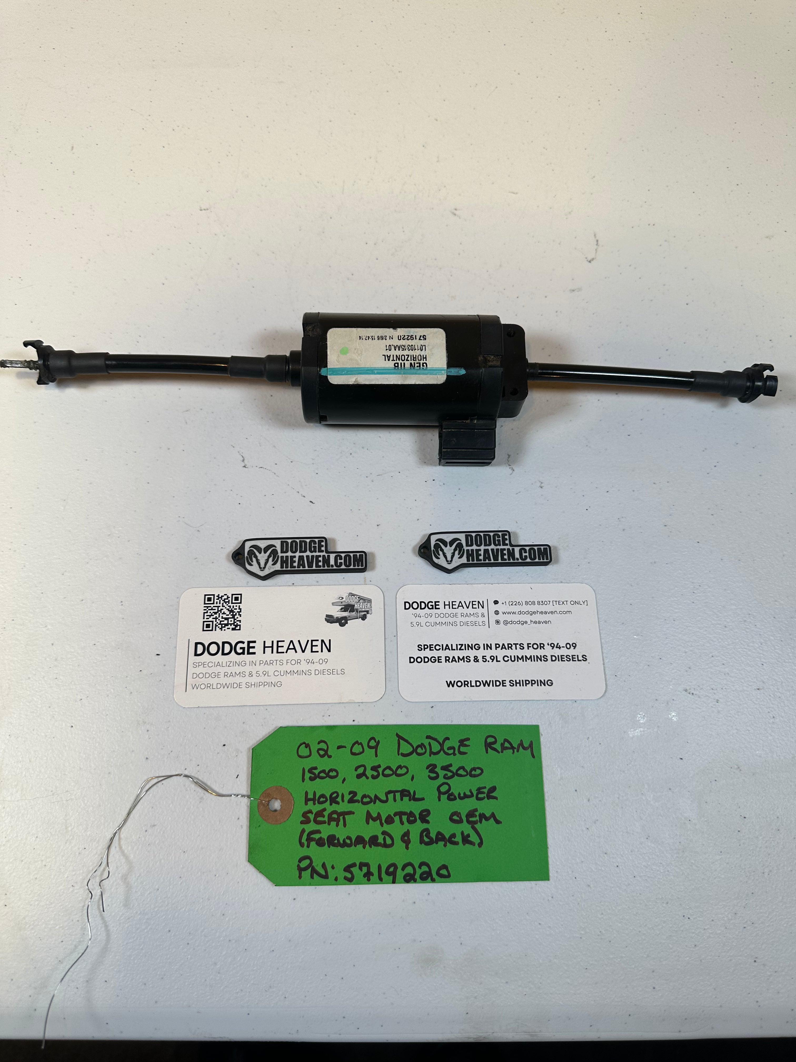 2002-2009 Dodge Ram Horizontal Power Seat Motor Forward & Backward (OEM)