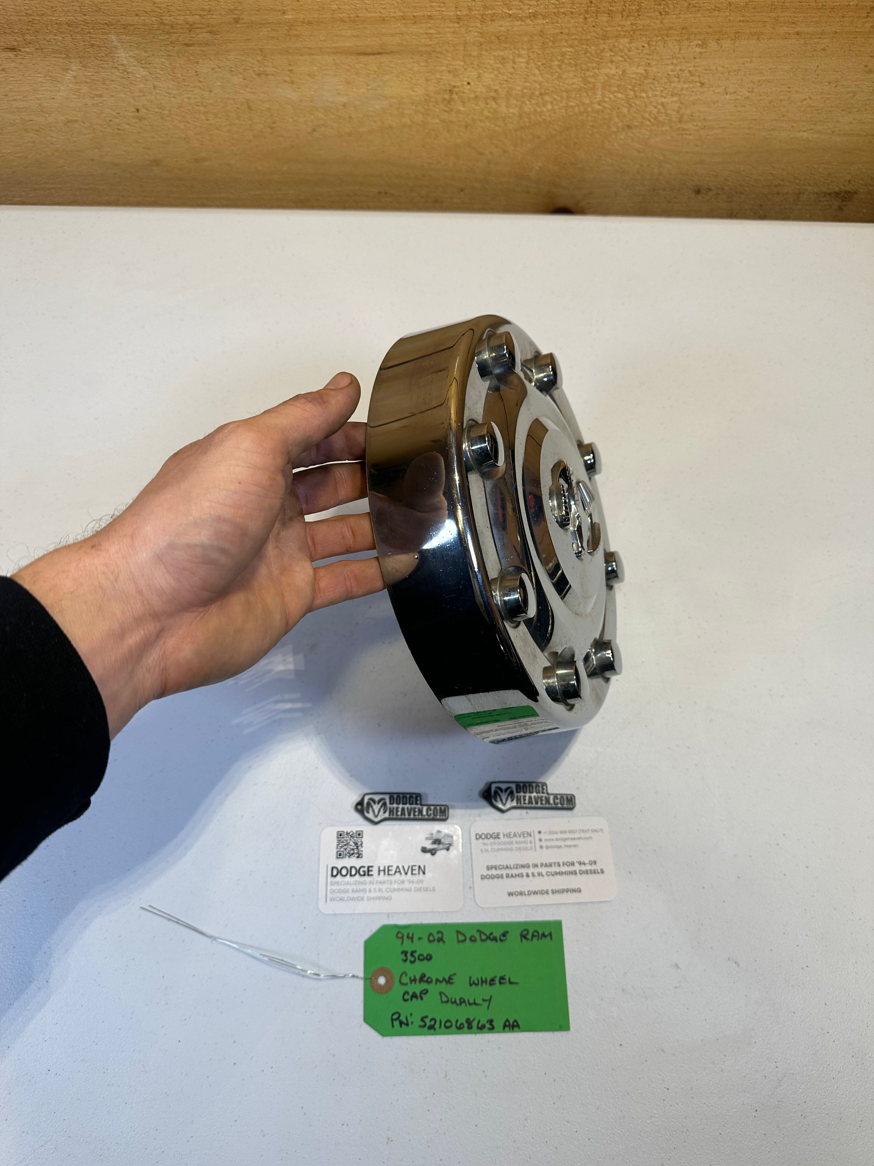 1994-2002 Dodge Ram 3500 DRW Chrome Wheel Center Cap (OEM)