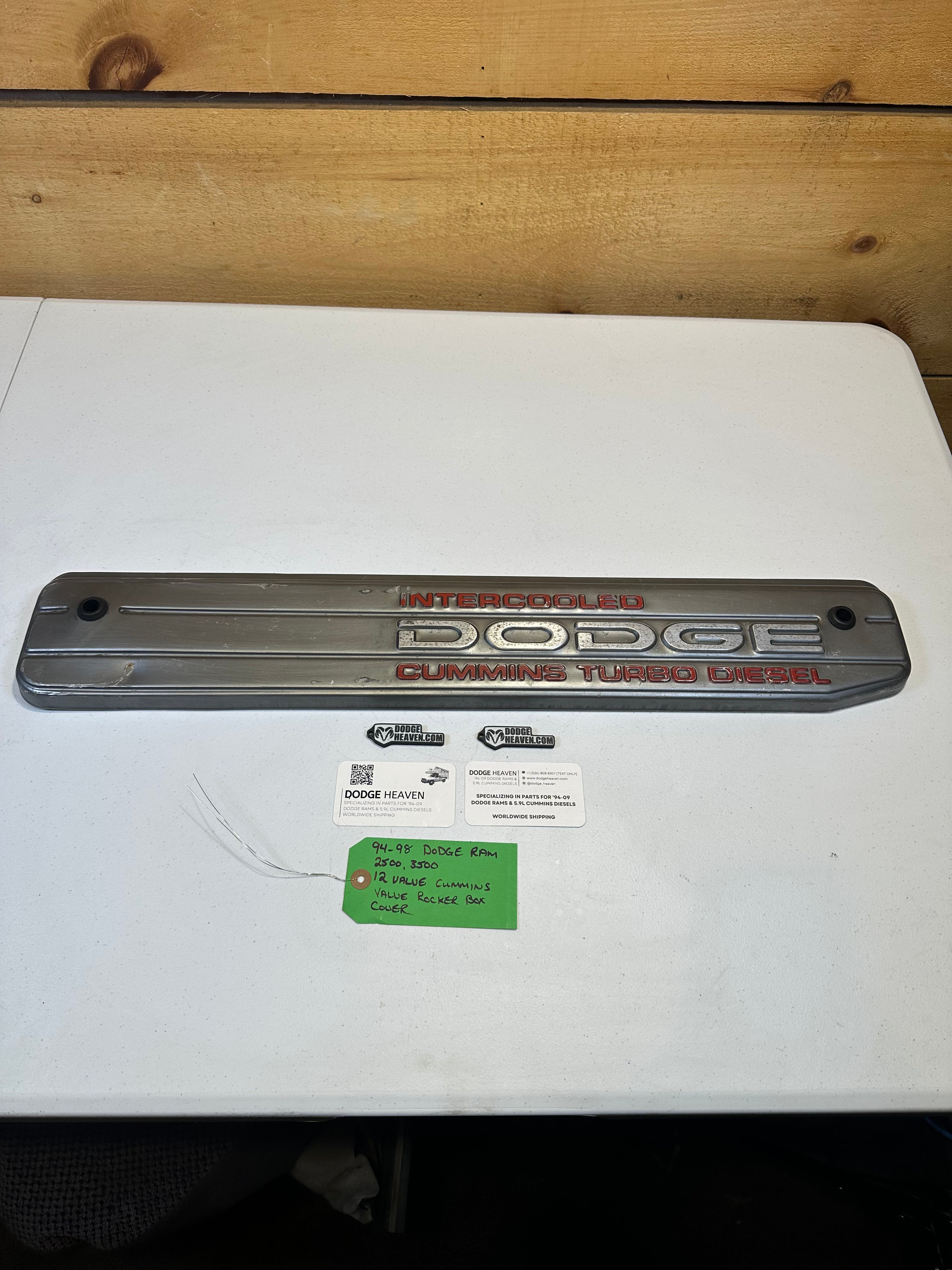 1994-1998 Dodge Ram 2500 3500 5.9L Cummins 12V Valve Cover Trim Plate (OEM)