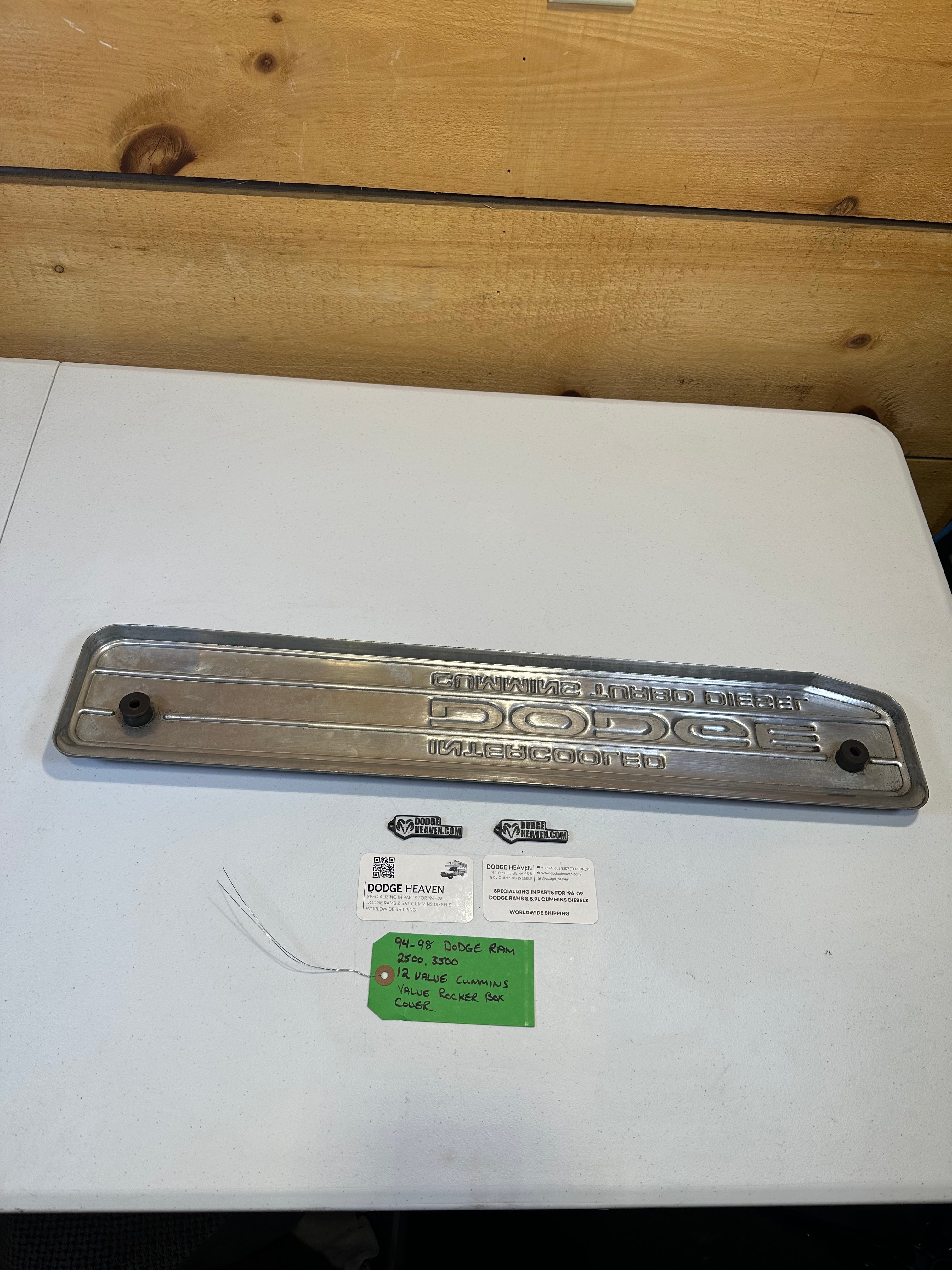 1994-1998 Dodge Ram 2500 3500 5.9L Cummins 12V Valve Cover Trim Plate (OEM)