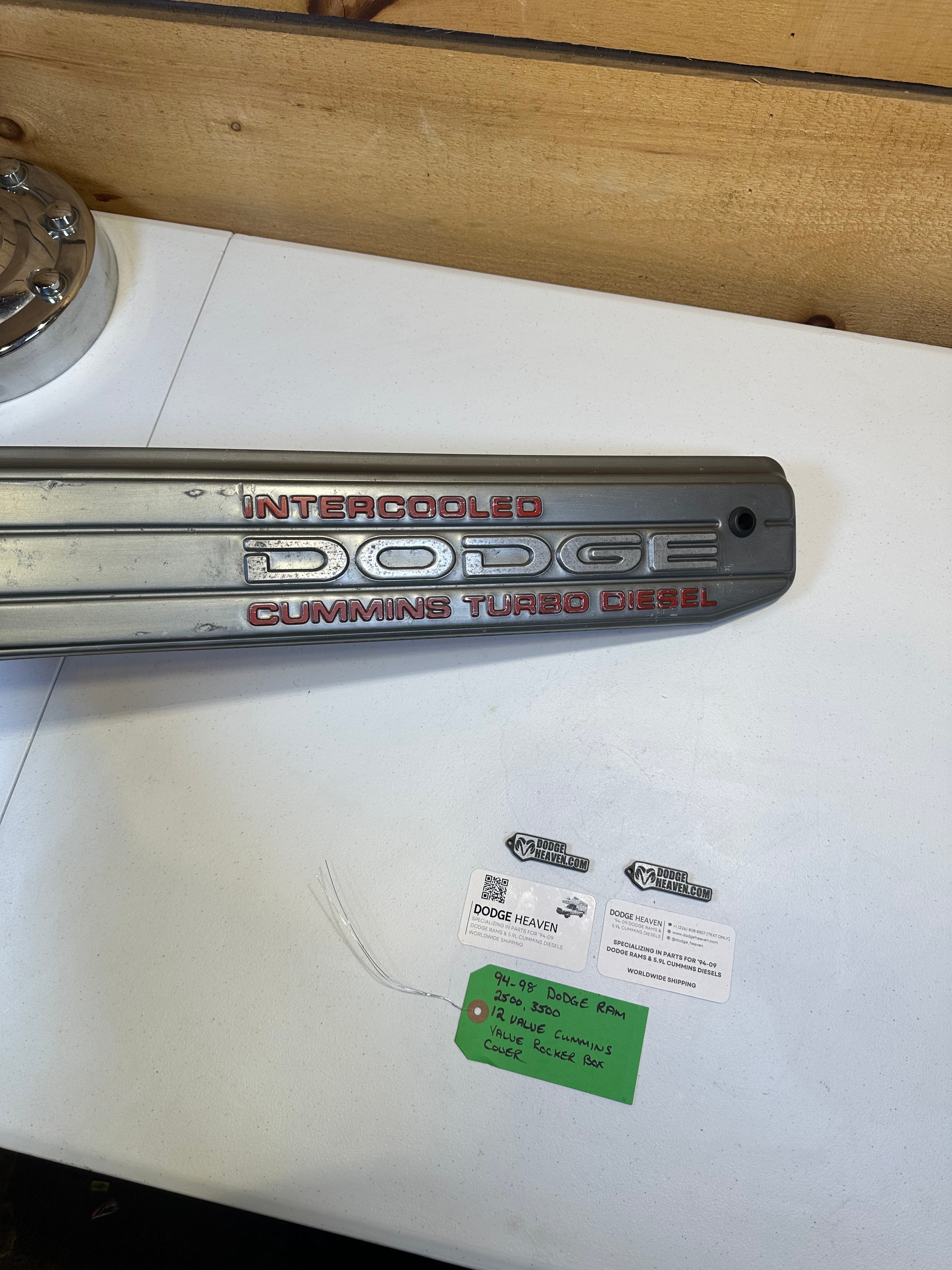 1994-1998 Dodge Ram 2500 3500 5.9L Cummins 12V Valve Cover Trim Plate (OEM)