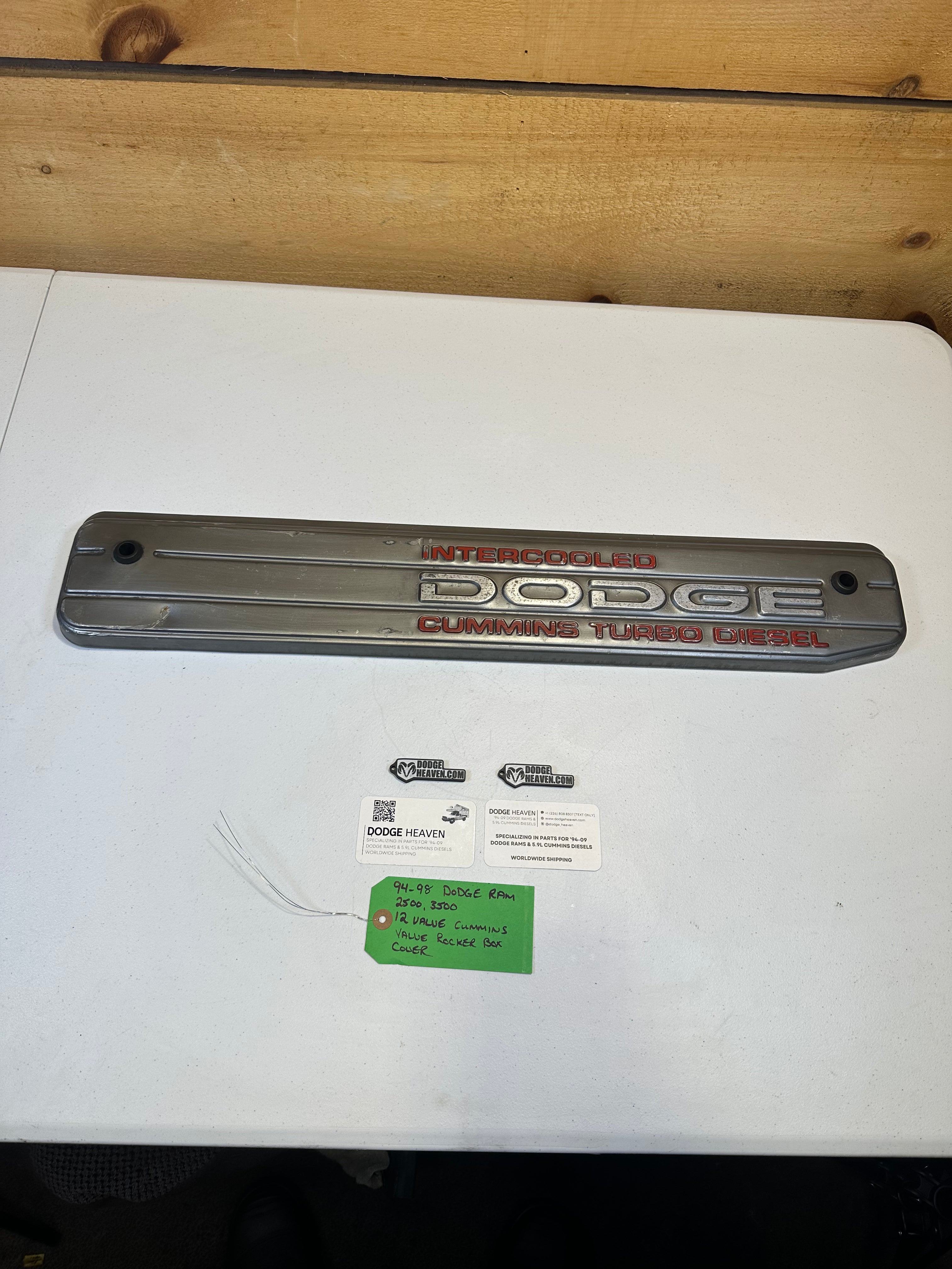 1994-1998 Dodge Ram 2500 3500 5.9L Cummins 12V Valve Cover Trim Plate (OEM)