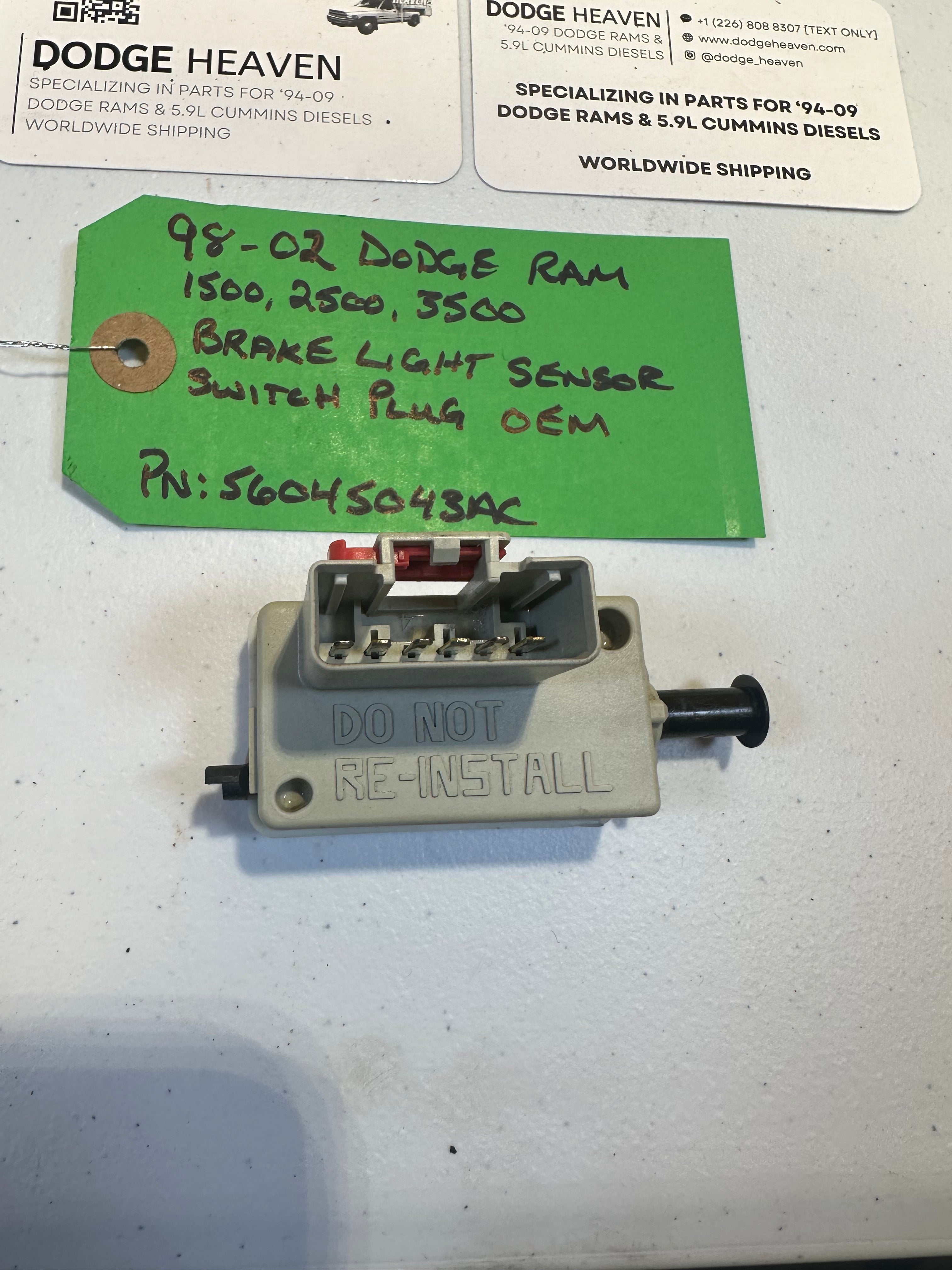 1998-2002 Dodge Ram 1500 2500 3500 Brake Light Sensor Switch (OEM)