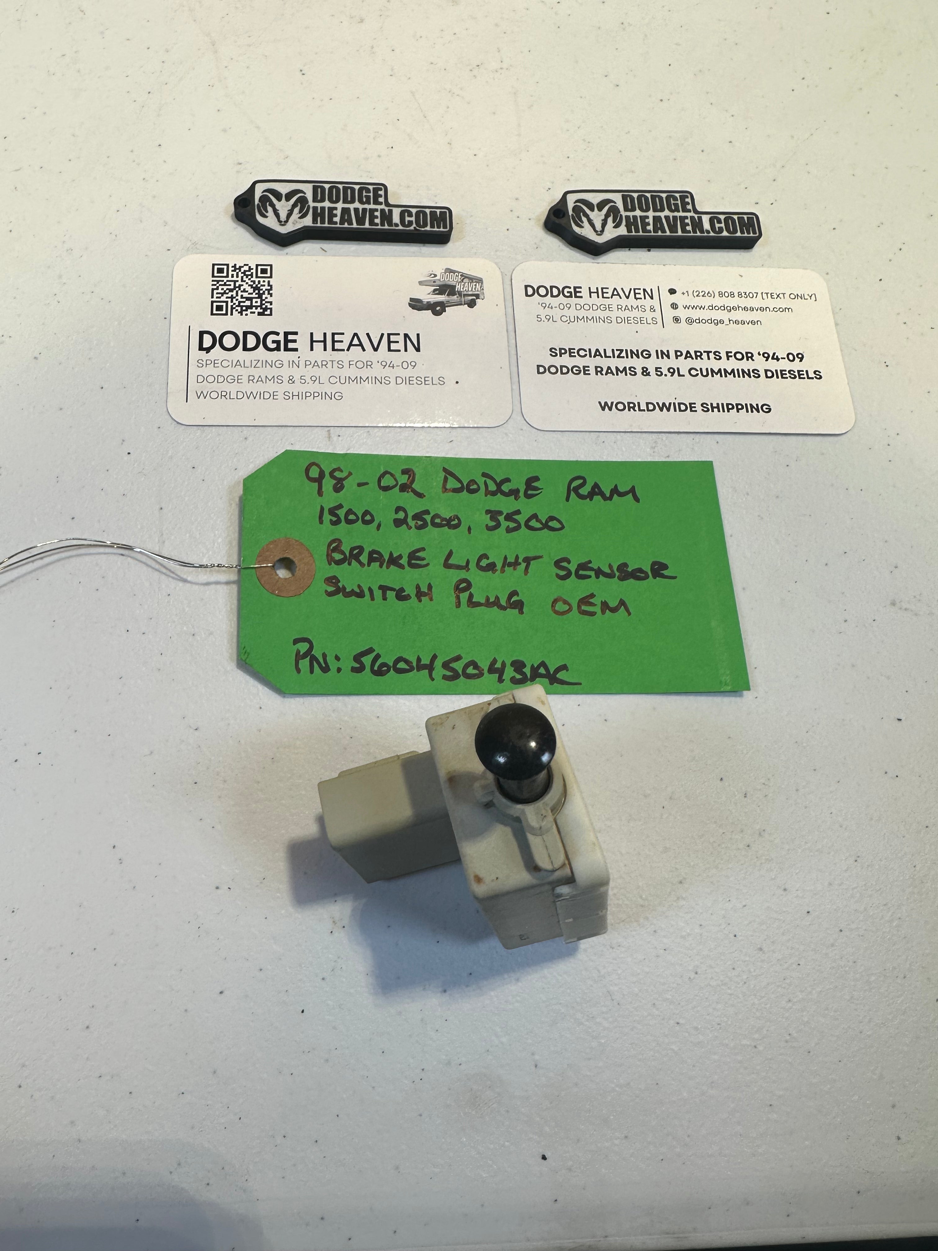 1998-2002 Dodge Ram 1500 2500 3500 Brake Light Sensor Switch (OEM)