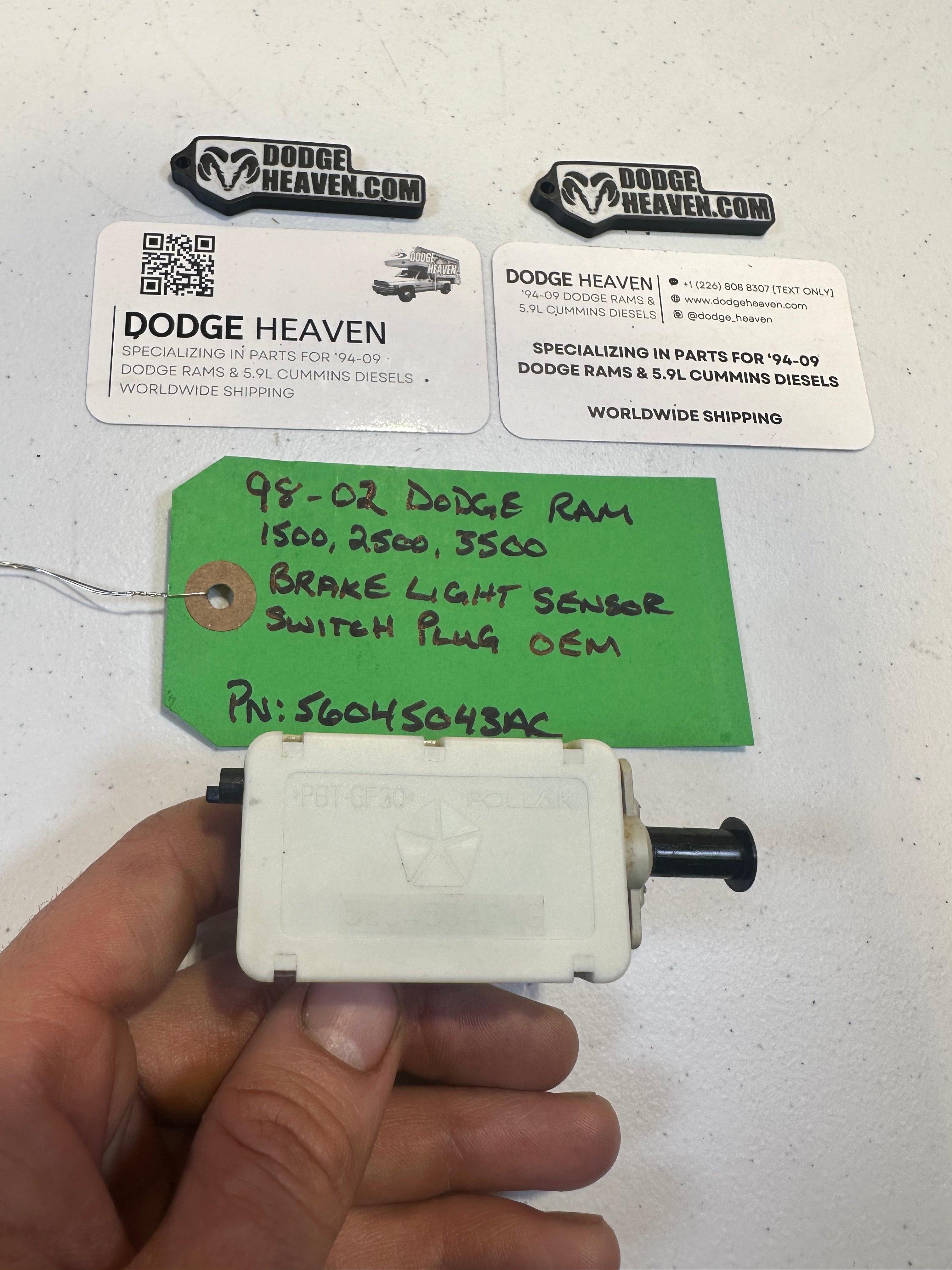 1998-2002 Dodge Ram 1500 2500 3500 Brake Light Sensor Switch (OEM)