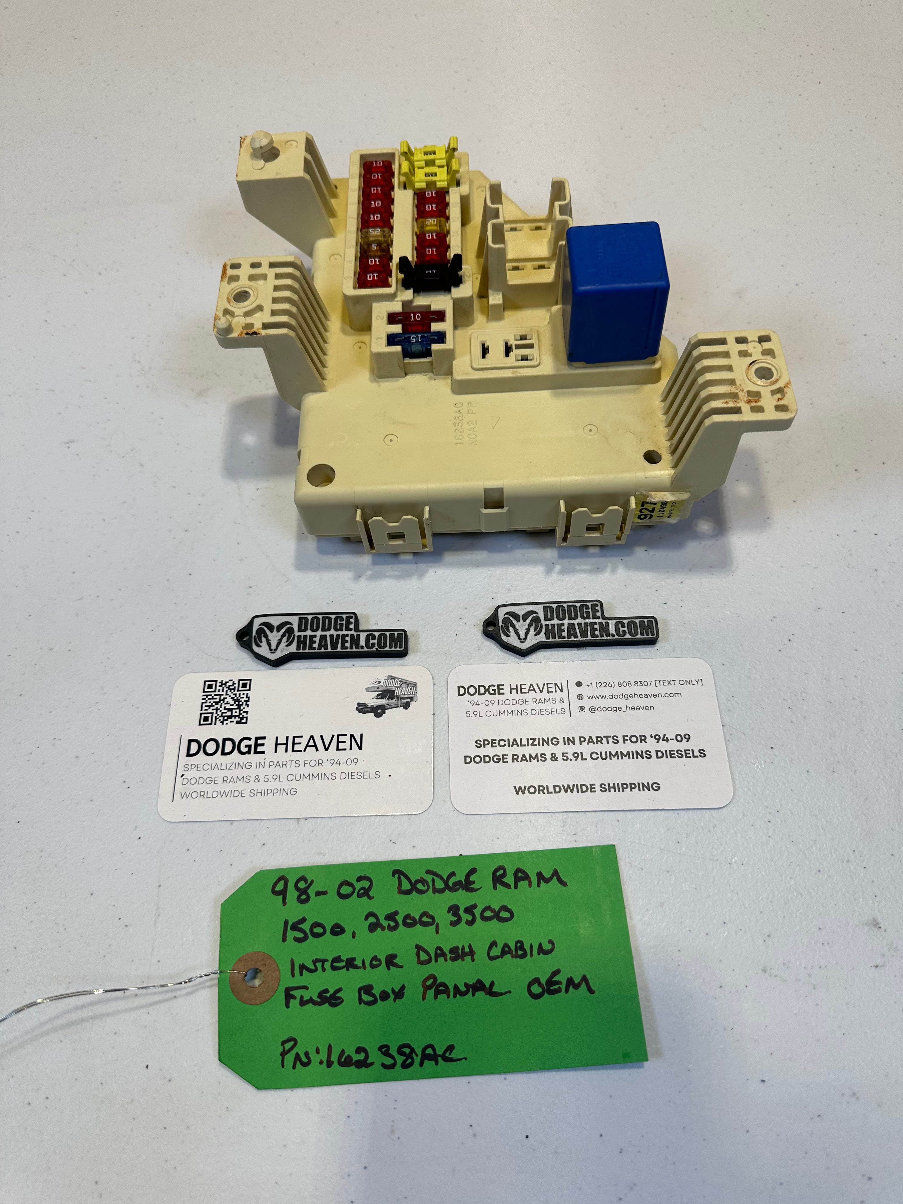 1998-2002 Dodge Ram 1500 2500 3500 Interior Dash Cabin Fuse Box Panel (OEM)