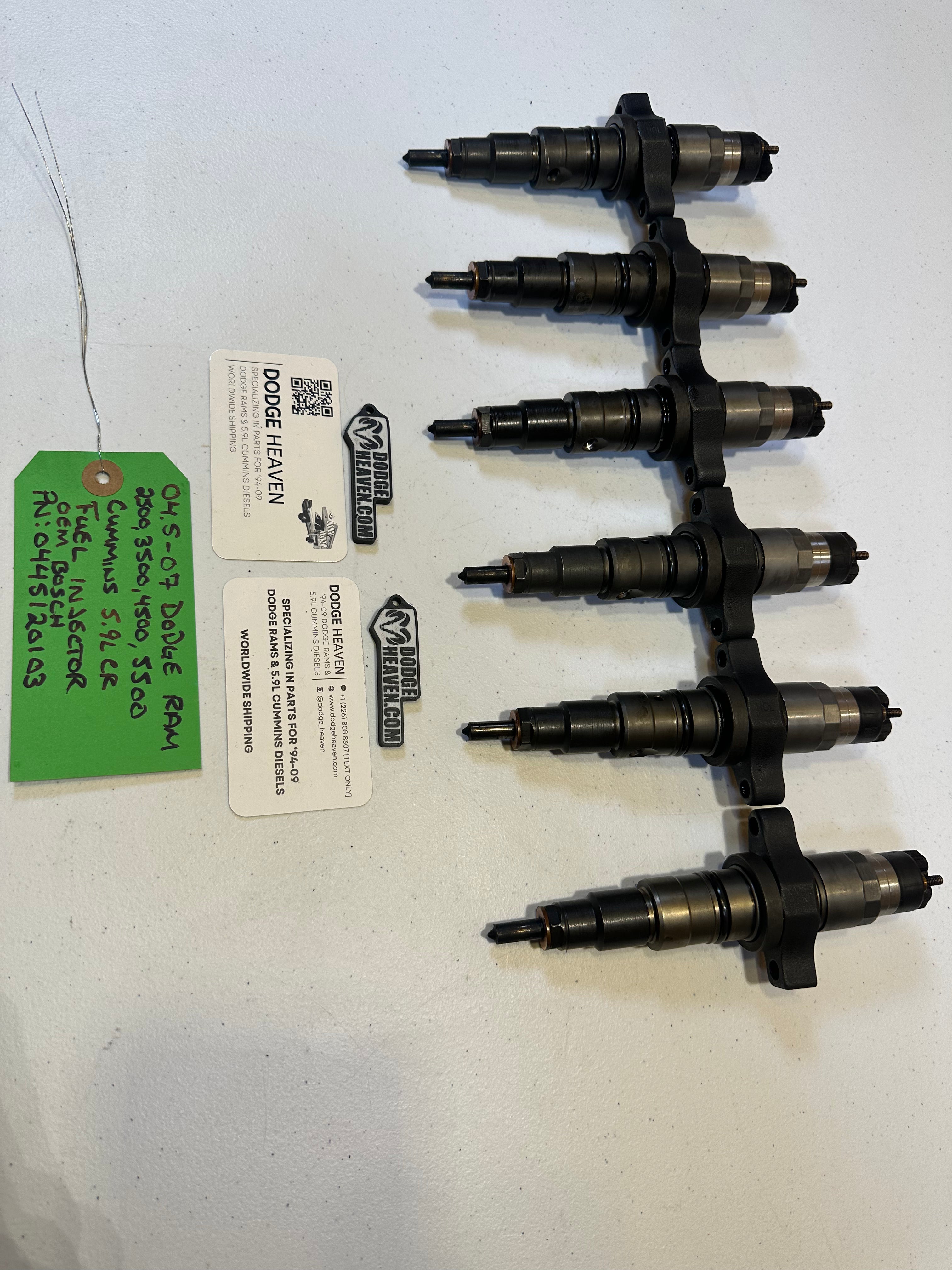 2004.5-2007 Dodge Ram 5.9L Cummins CR Bosch Fuel Injectors (OEM)