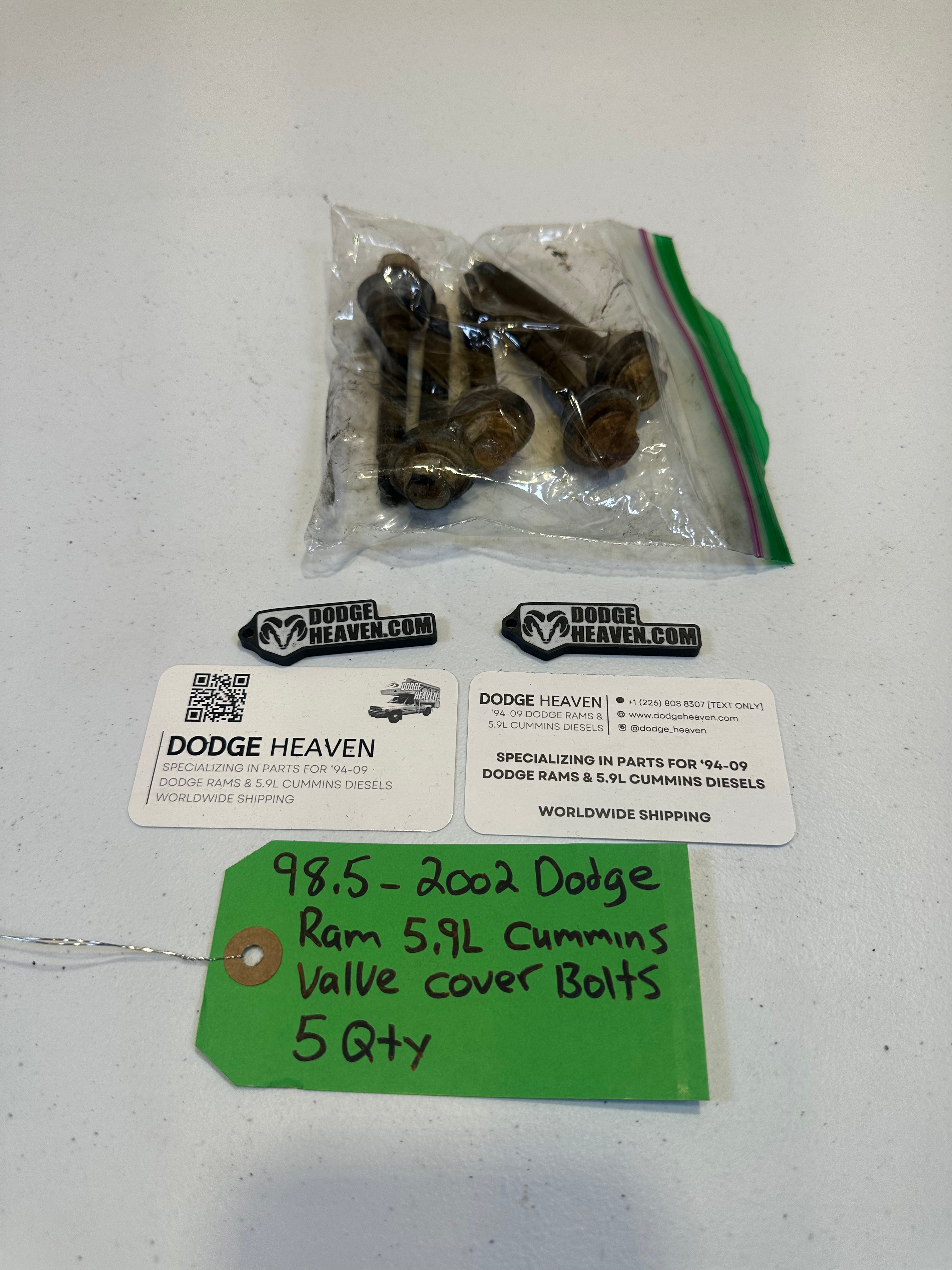 1998.5-2002 Dodge Ram 2500 3500 5.9L Cummins 24V Valve Cover Bolts qty 5 (OEM)