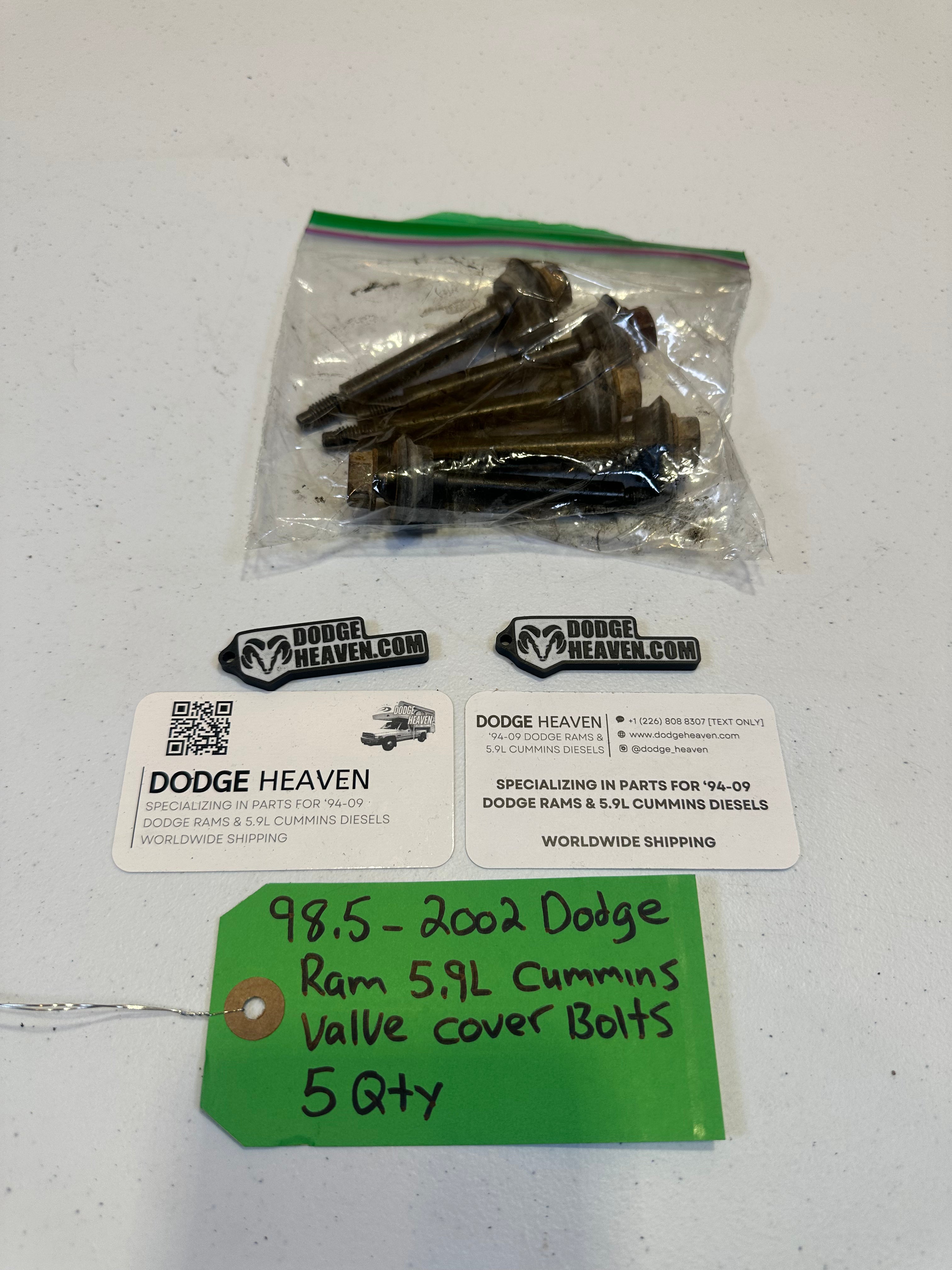 1998.5-2002 Dodge Ram 2500 3500 5.9L Cummins 24V Valve Cover Bolts qty 5 (OEM)