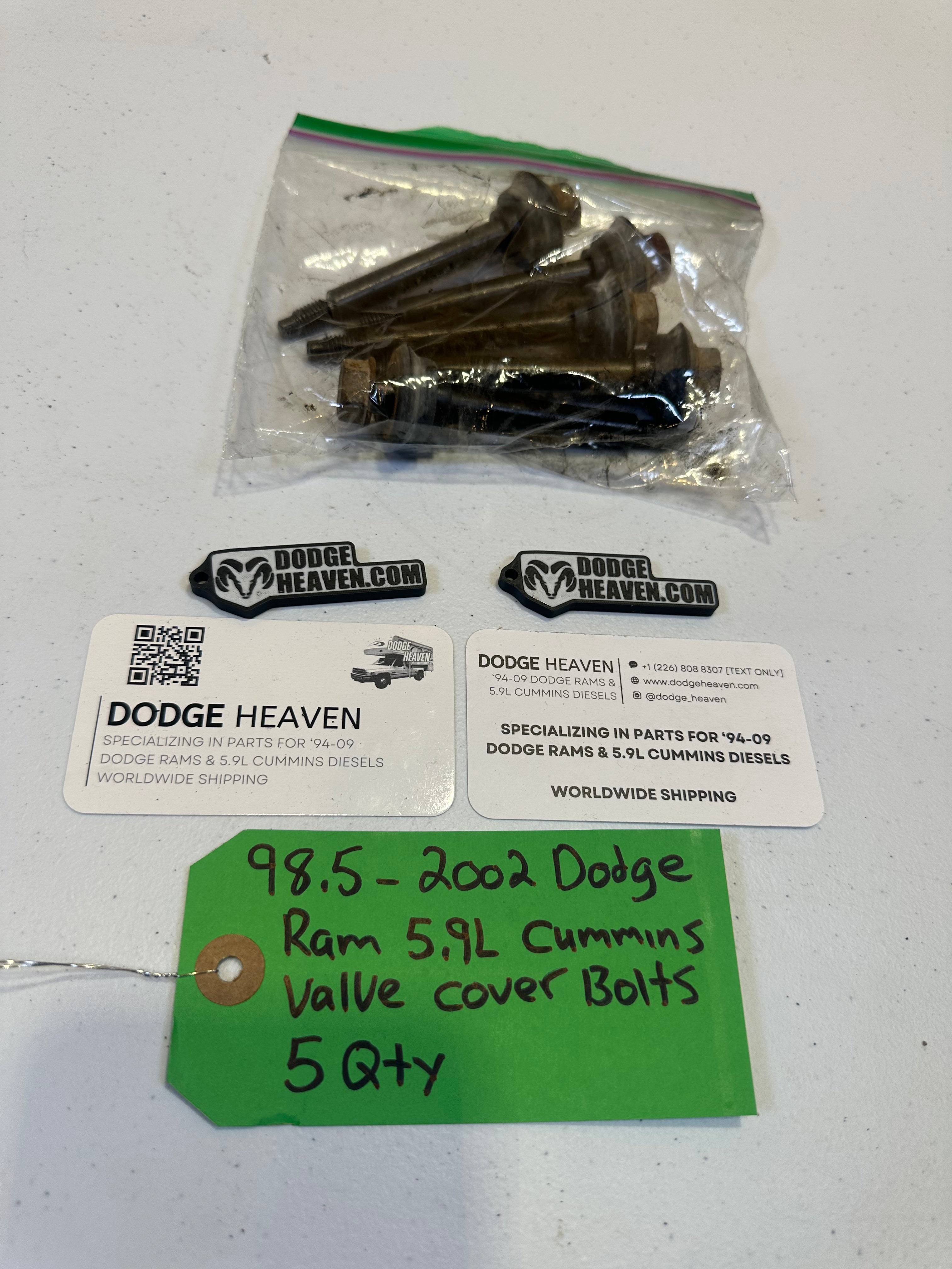 1998.5-2002 Dodge Ram 2500 3500 5.9L Cummins 24V Valve Cover Bolts qty 5 (OEM)