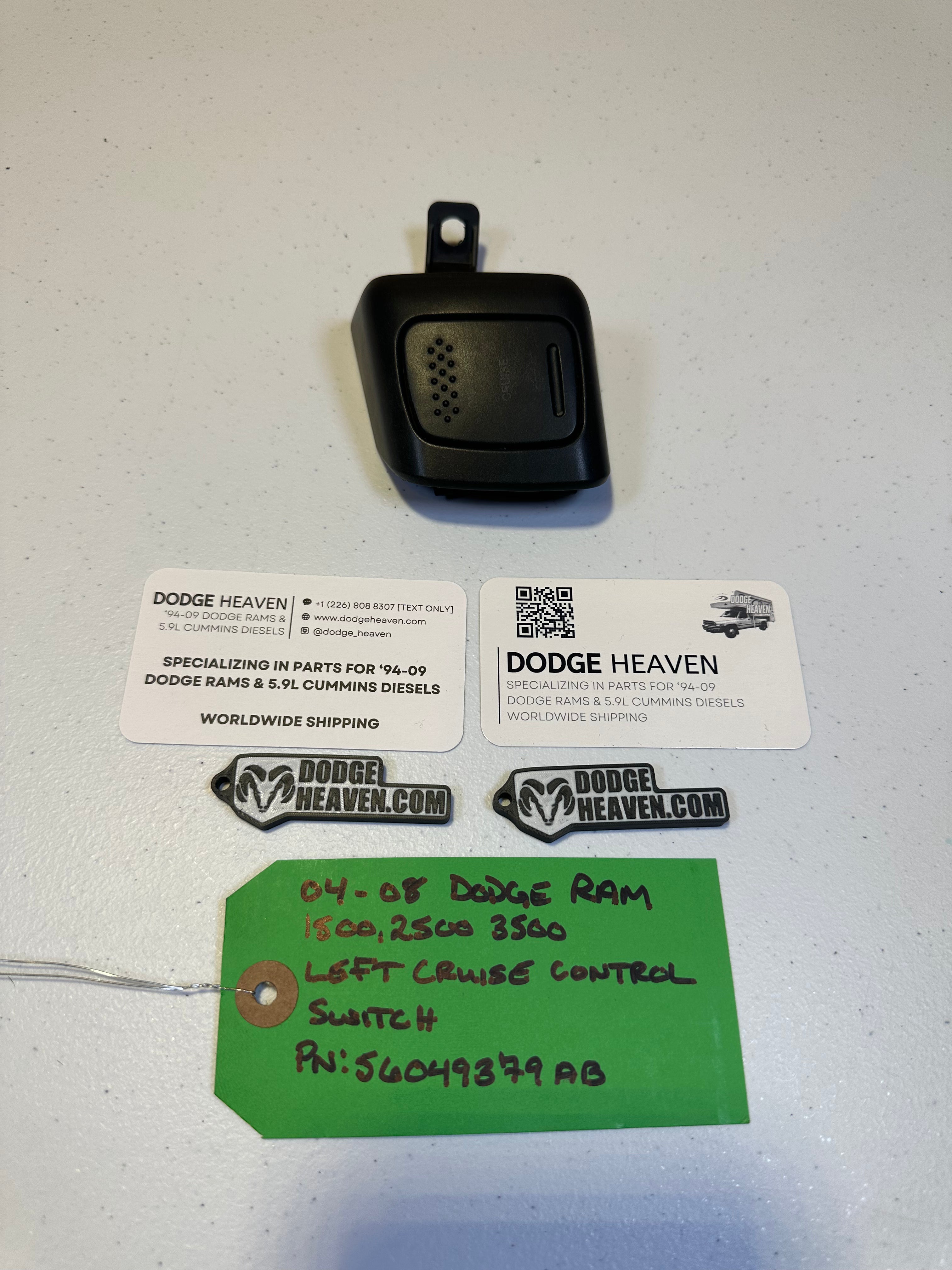 2004-2008 Dodge Ram 1500 2500 3500 Left-Side Cruise Control Switch (OEM)