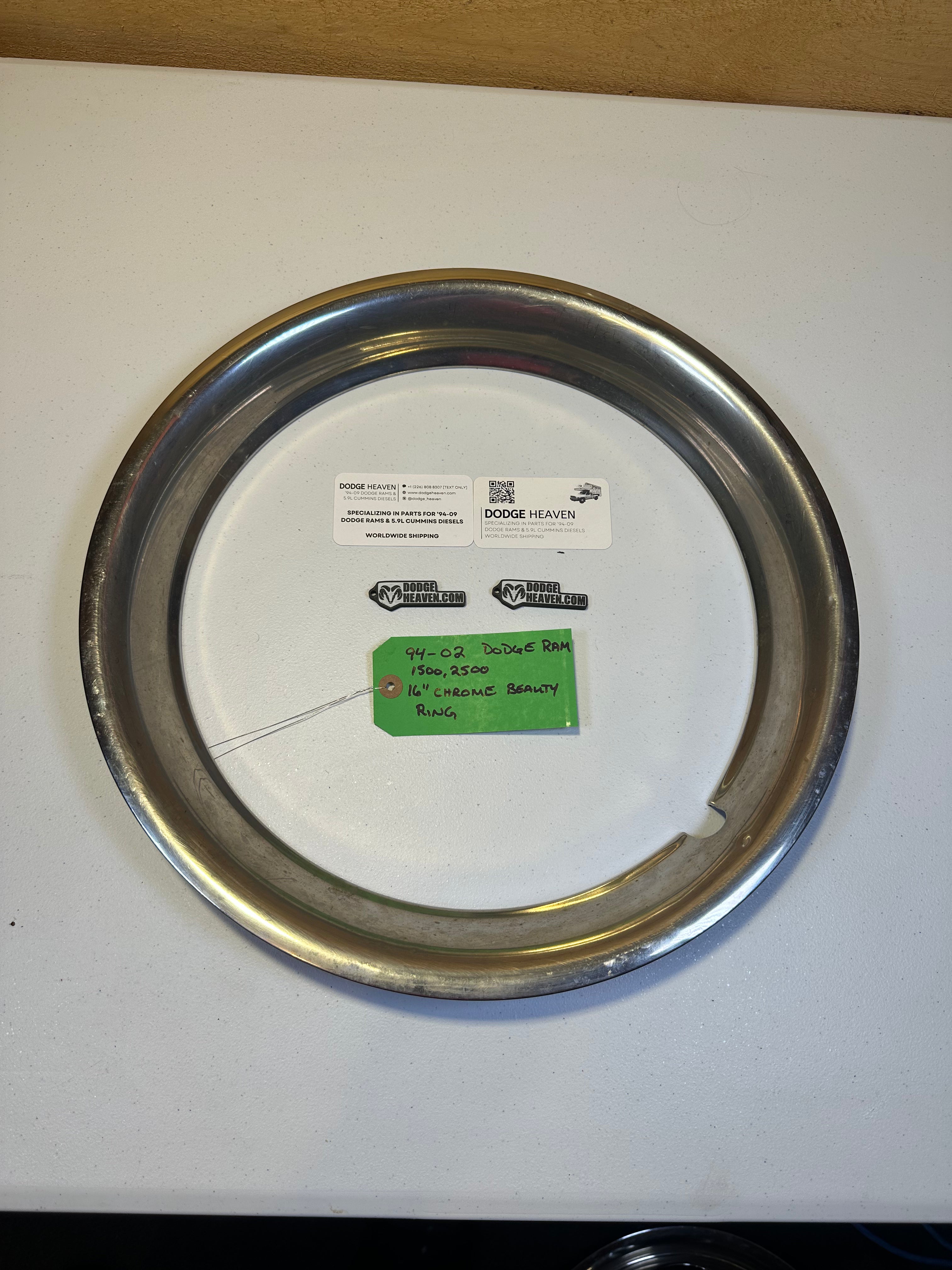 1994-2002 Dodge Ram 1500 2500 Rim Beauty Ring Trim Ring 16in (OEM)