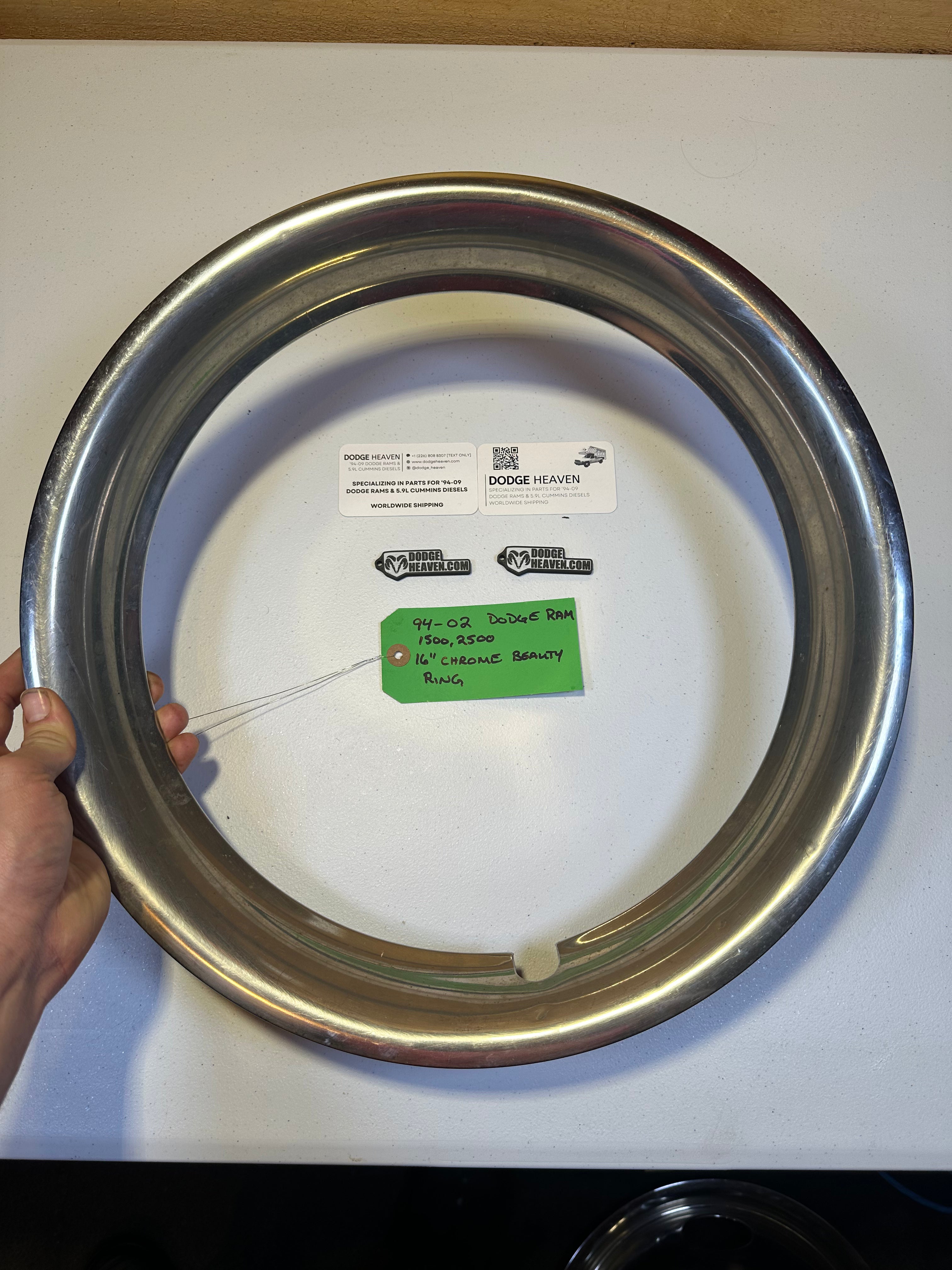 1994-2002 Dodge Ram 1500 2500 Rim Beauty Ring Trim Ring 16in (OEM)