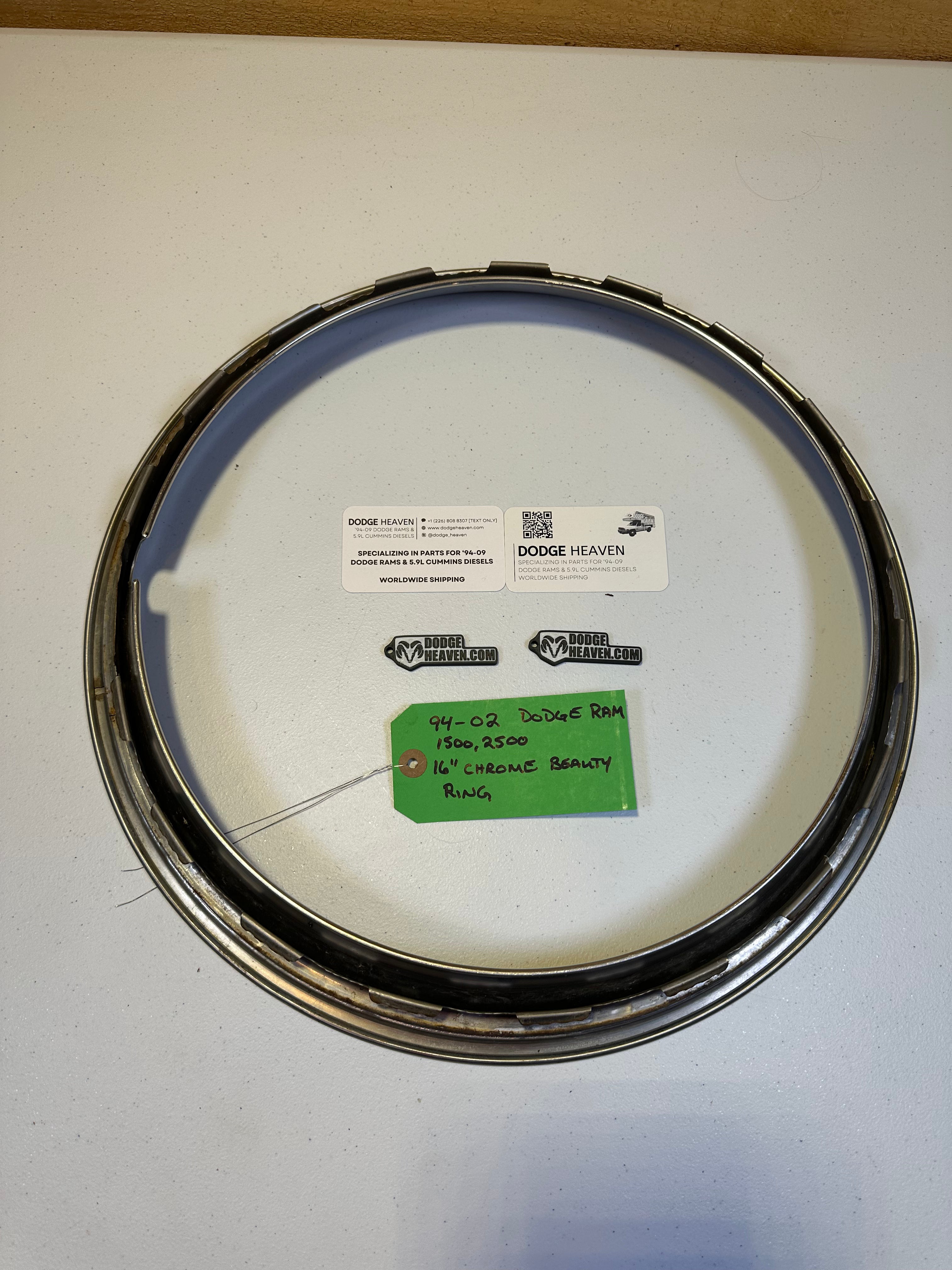 1994-2002 Dodge Ram 1500 2500 Rim Beauty Ring Trim Ring 16in (OEM)