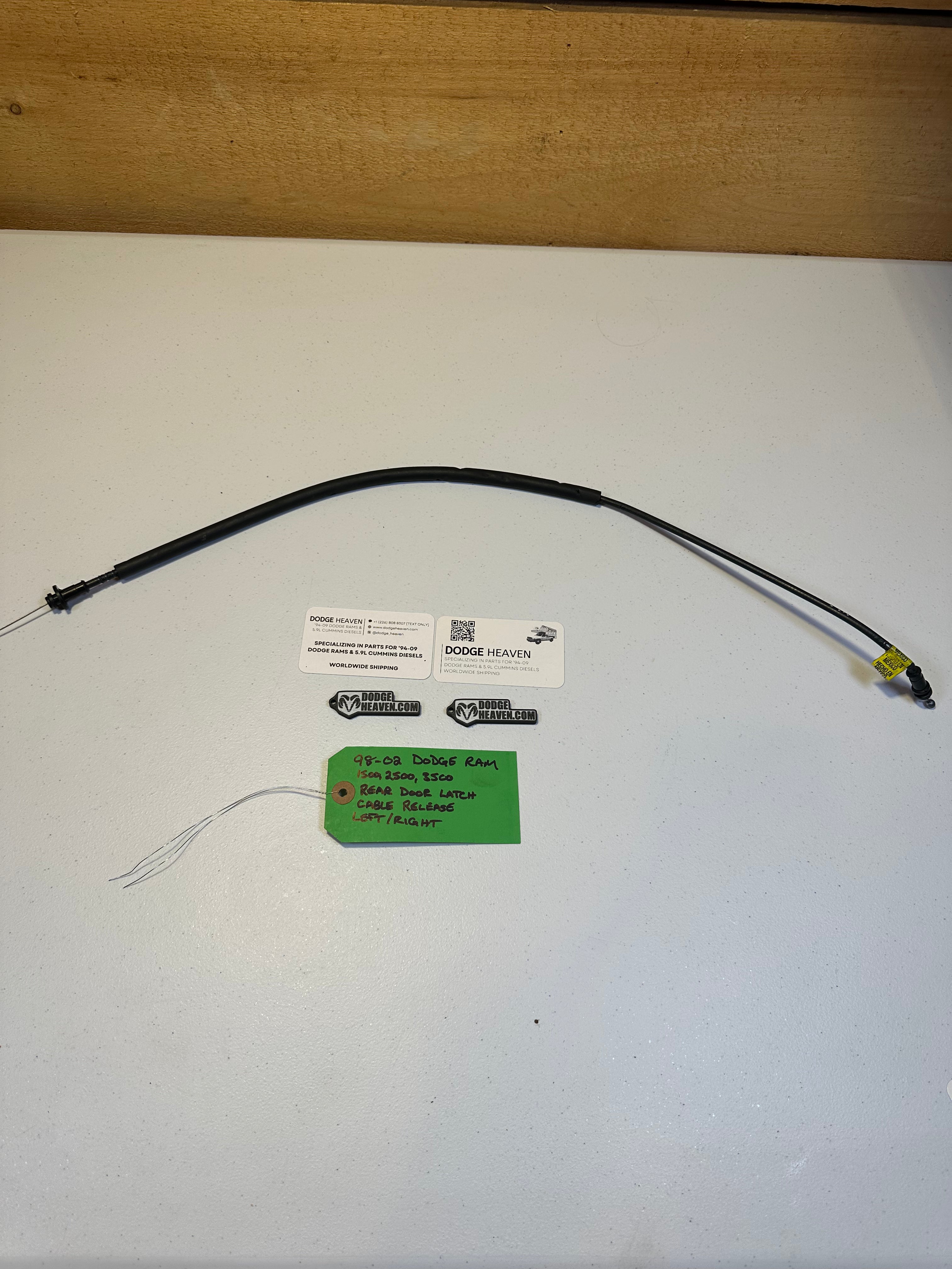 1998-2002 Dodge Ram 1500 2500 3500 Rear Door Latch Cable Release (OEM)