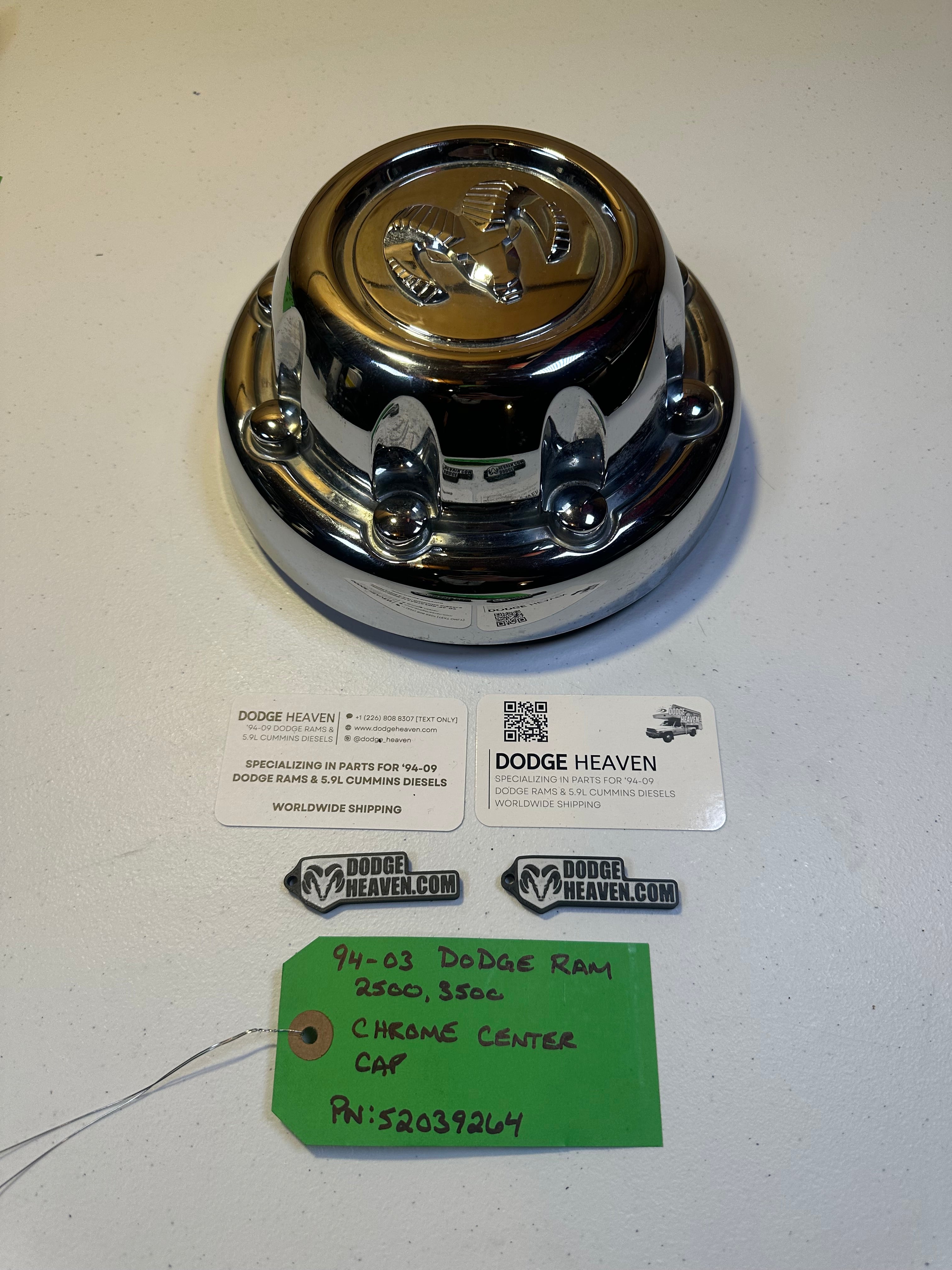 1994-2003 Dodge Ram 2500 Chrome Center Hub Cap (OEM)