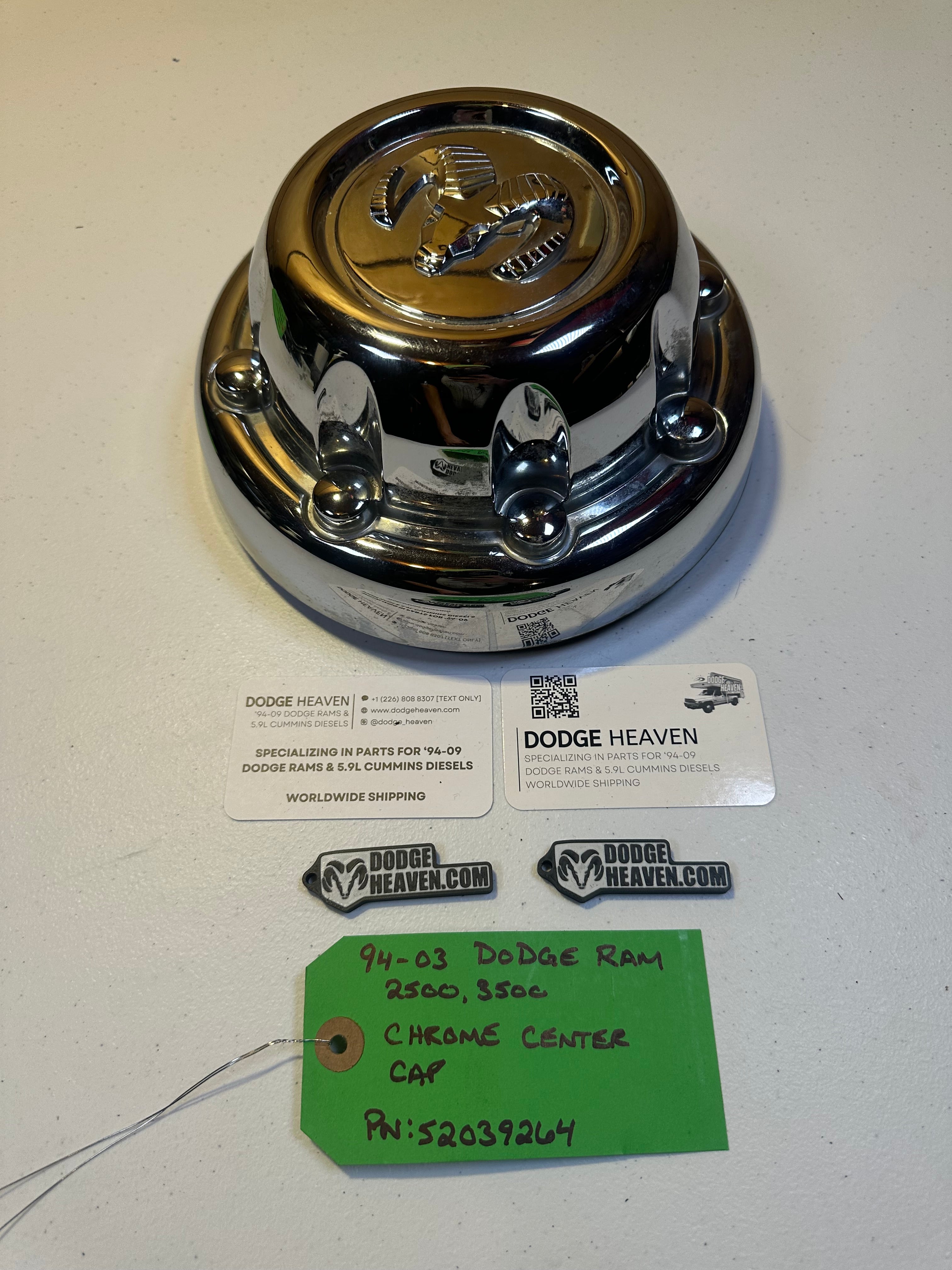 1994-2003 Dodge Ram 2500 Chrome Center Hub Cap (OEM)