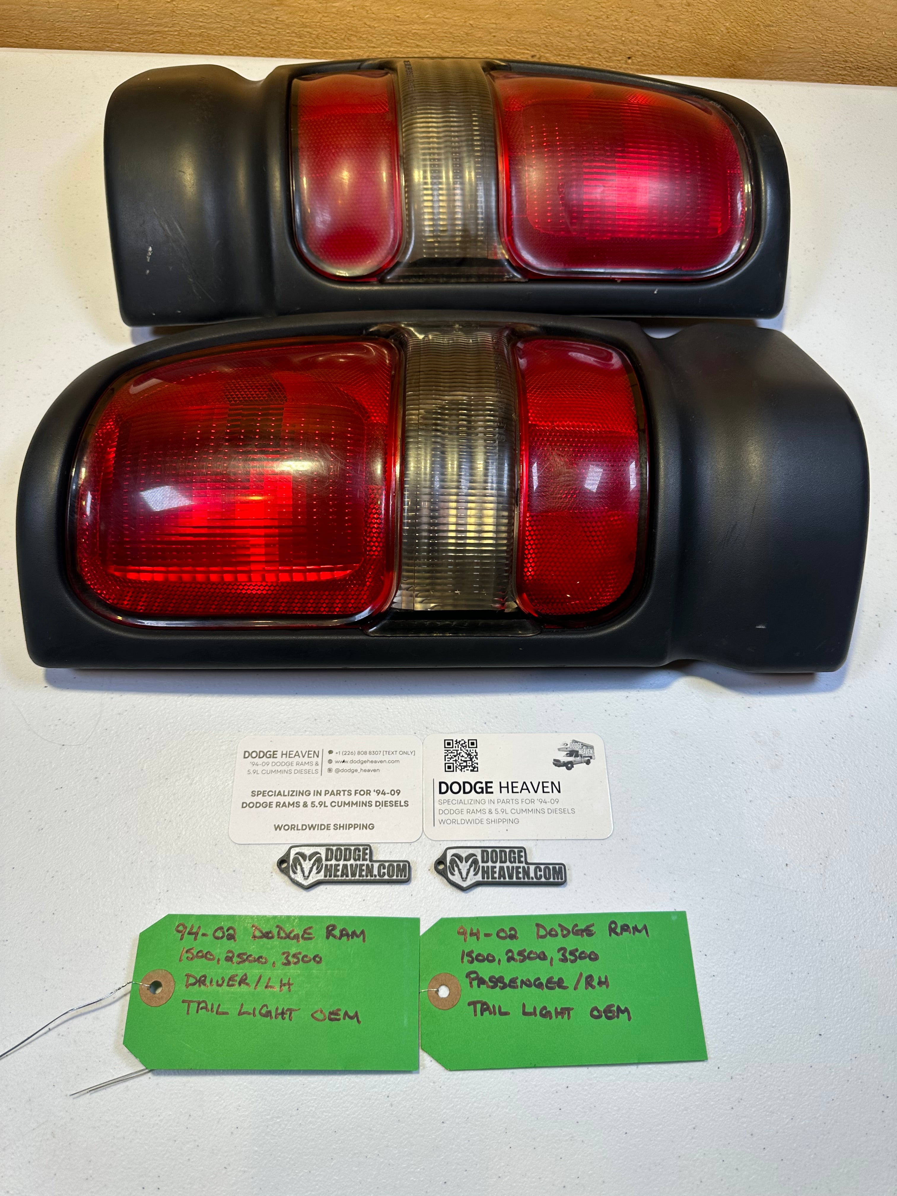 1994-2002 Dodge Ram 1500 2500 3500 Driver-Side & Passenger-Side Tail Light Set (OEM)