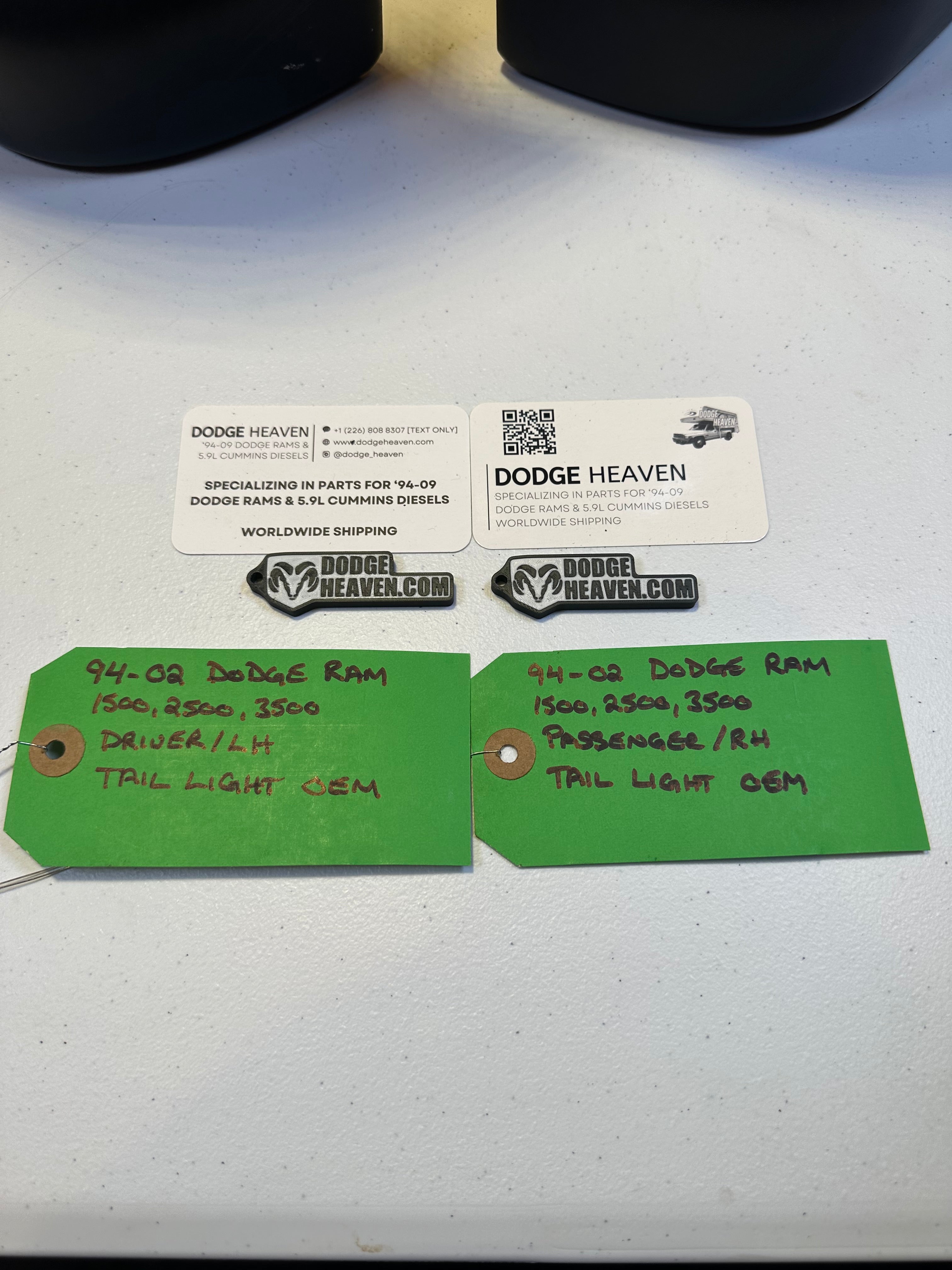 1994-2002 Dodge Ram 1500 2500 3500 Driver-Side & Passenger-Side Tail Light Set (OEM)