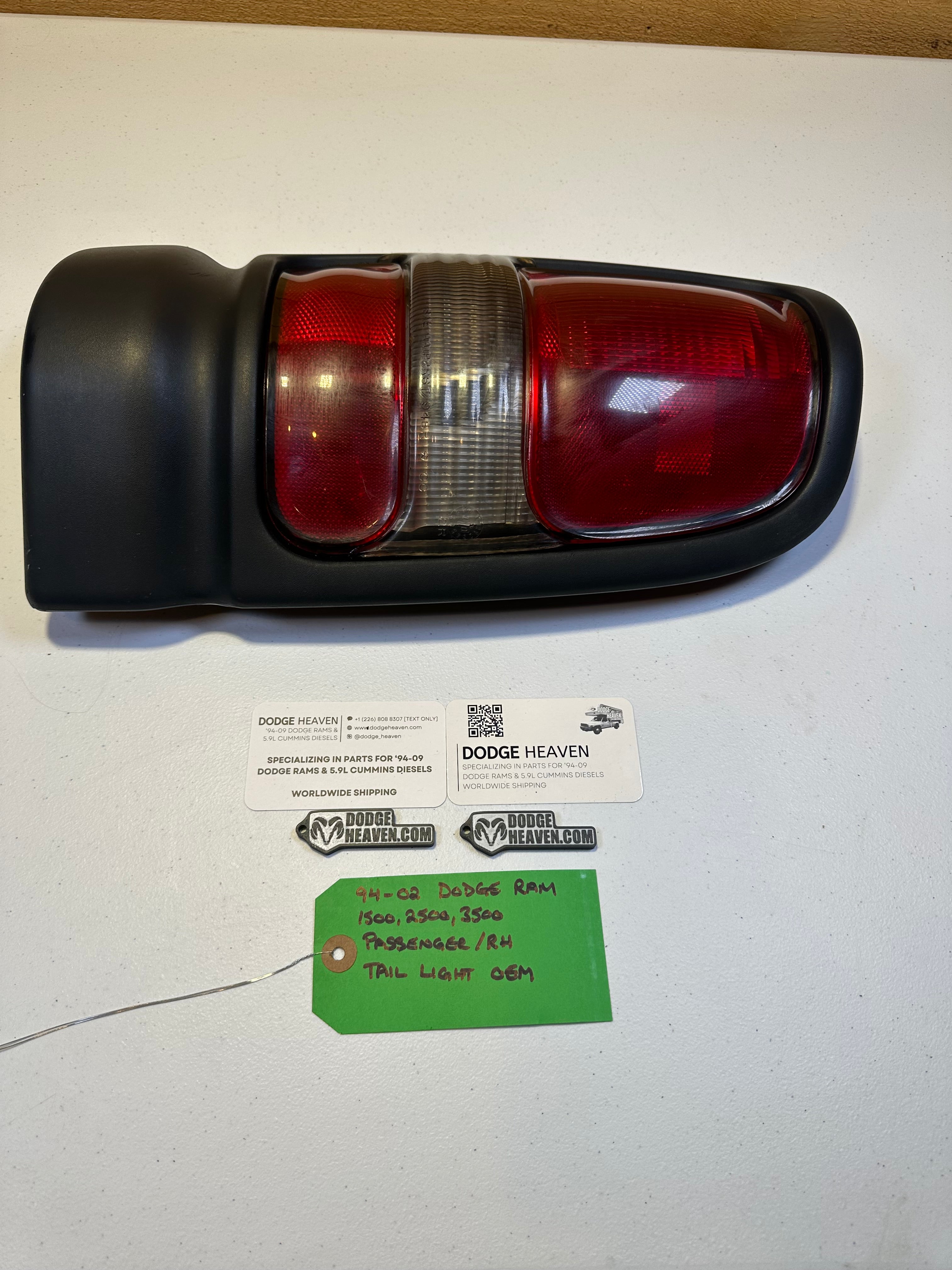 1994-2002 Dodge Ram 1500 2500 3500 Passenger-Side Tail Light (OEM)