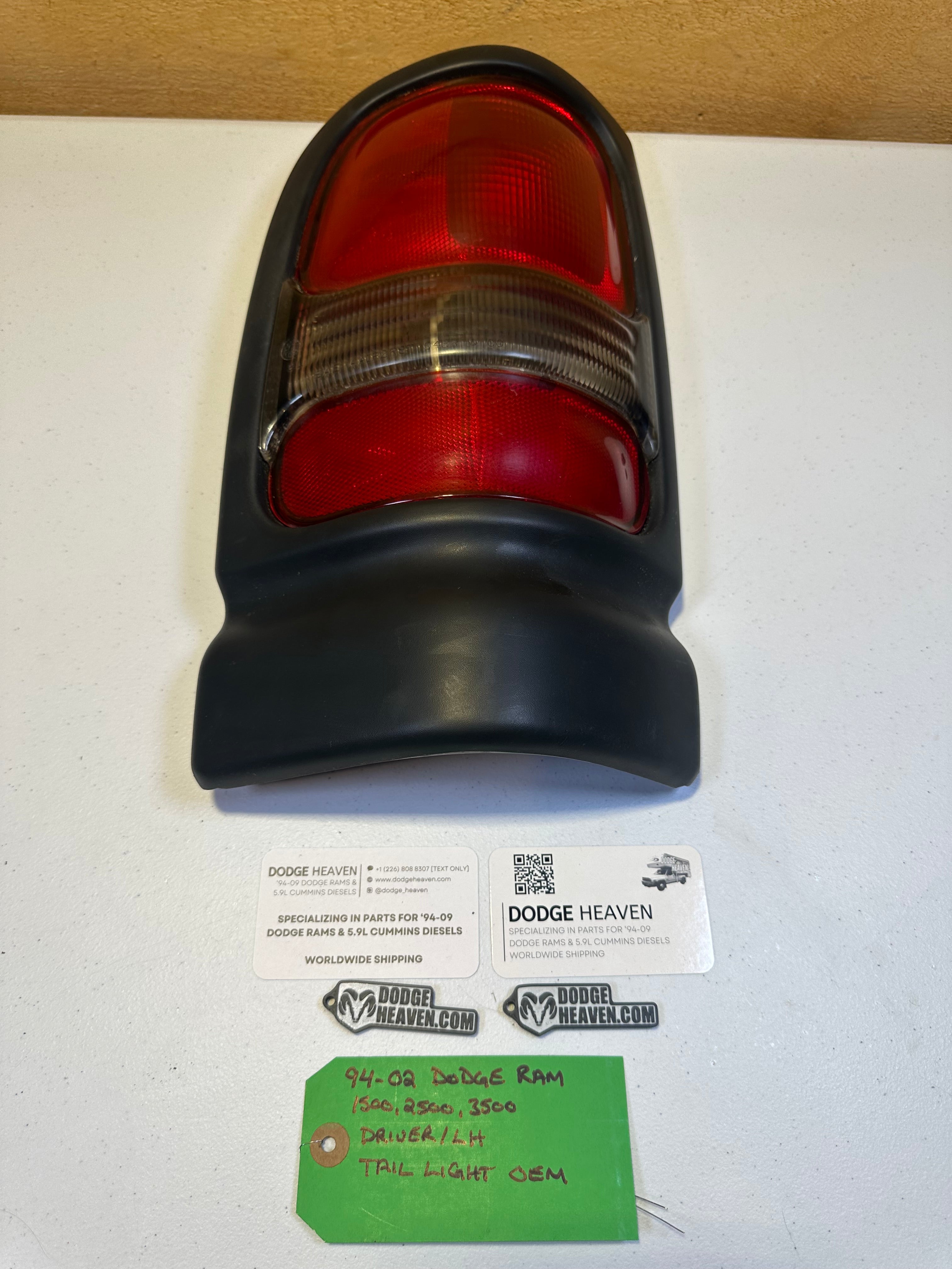 1994-2002 Dodge Ram 1500 2500 3500 Driver-Side Tail Light (OEM)