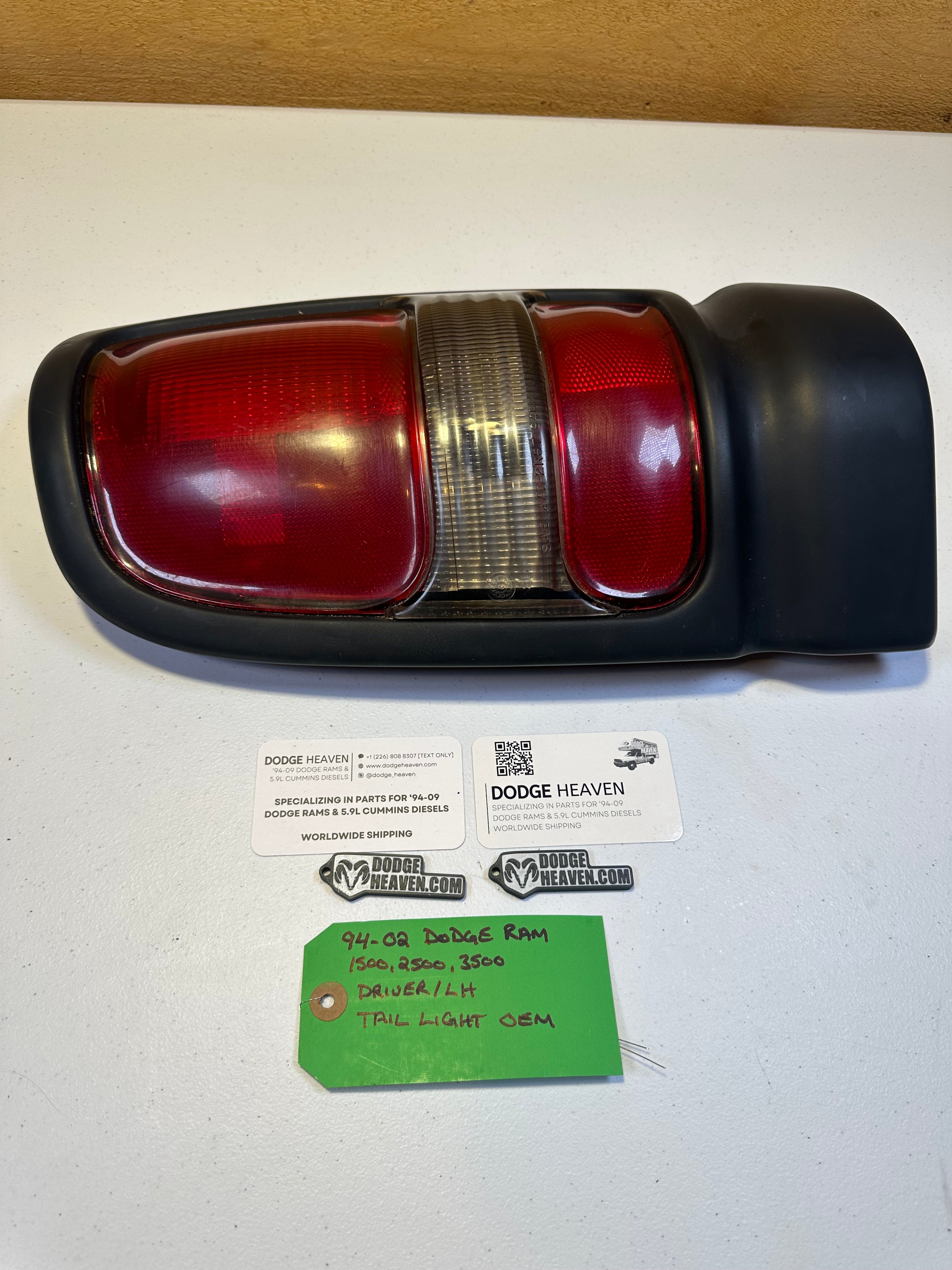 1994-2002 Dodge Ram 1500 2500 3500 Driver-Side Tail Light (OEM)