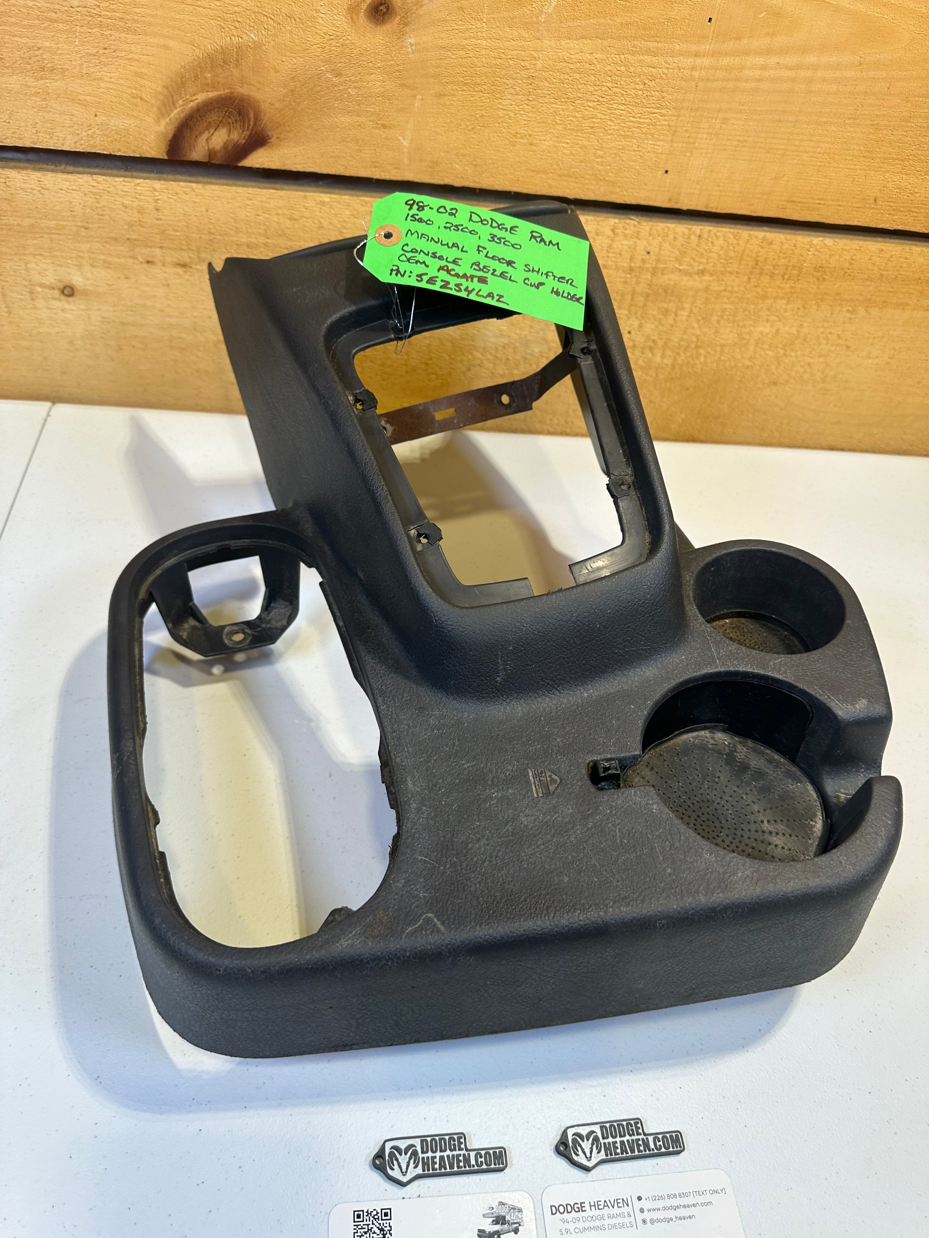 1998-2002 Dodge Ram Manual Transmission Shifter Console Dark Grey Agate (OEM)