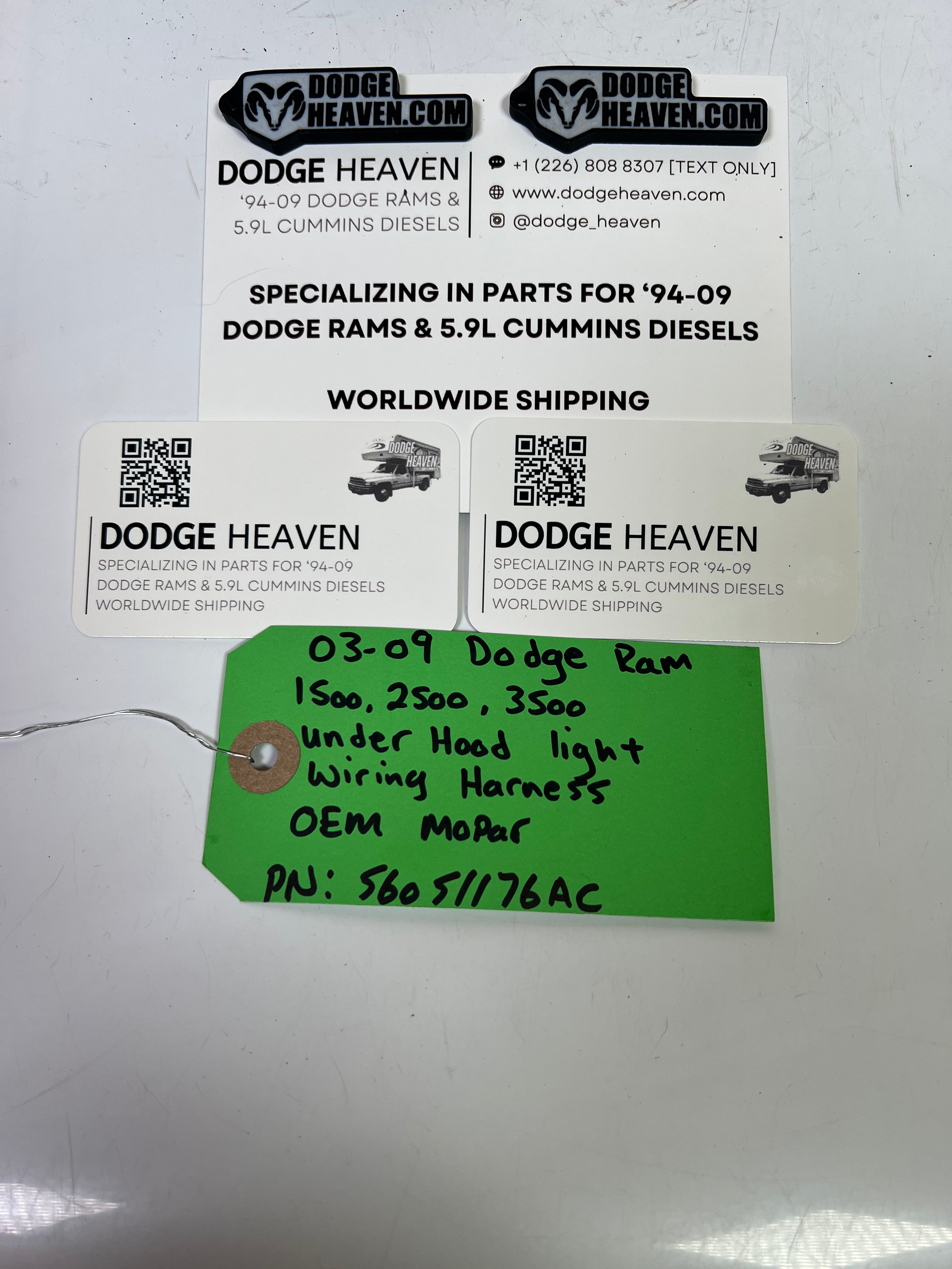 2003-2009 Dodge Ram 1500 2500 3500 Under-Hood Light Wiring Harness (OEM)